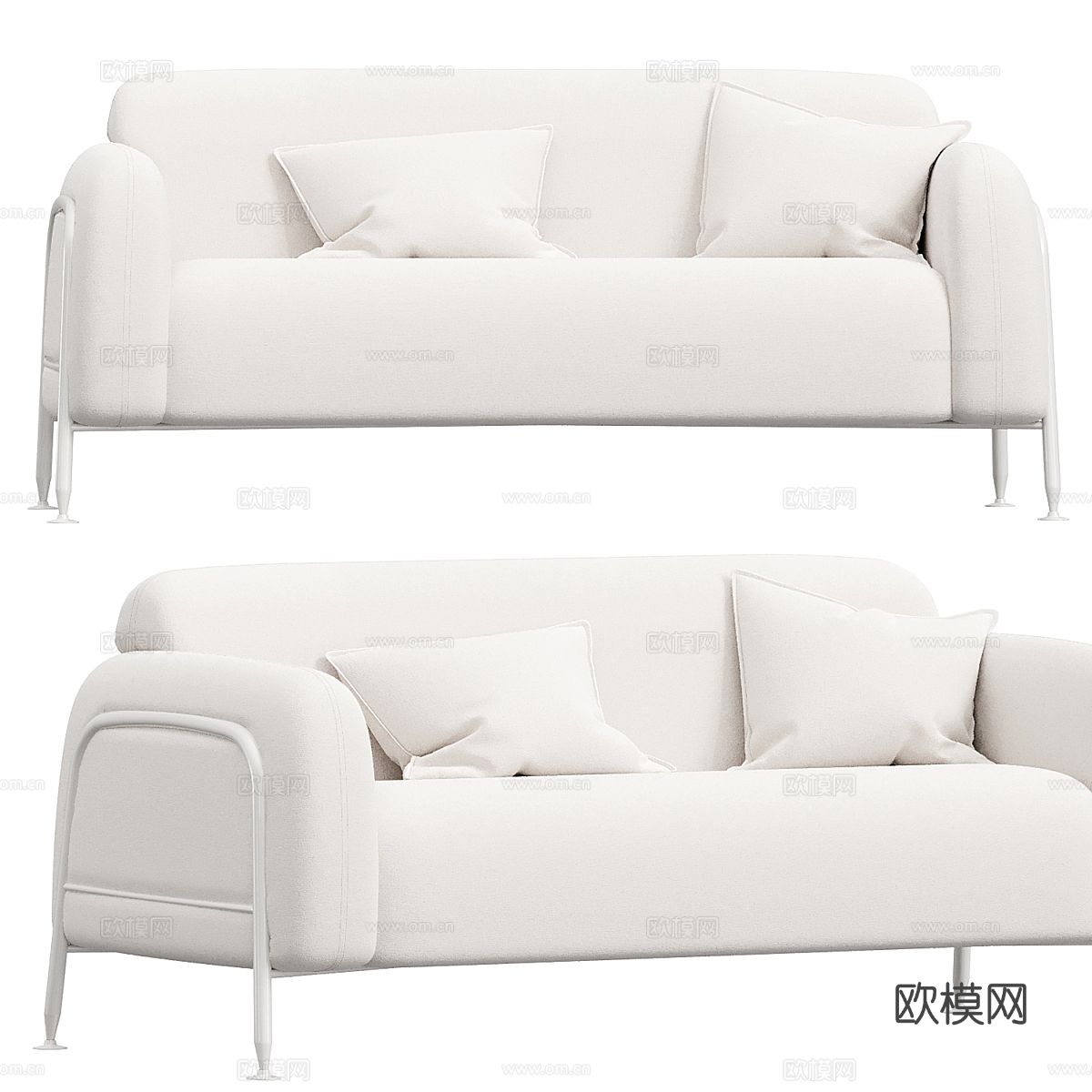 双人沙发3d模型下载