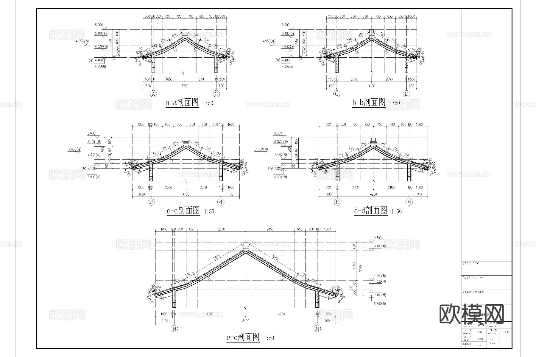 苏式园林合院 中式别墅 自建房cad施工图下载（渲染图5）
