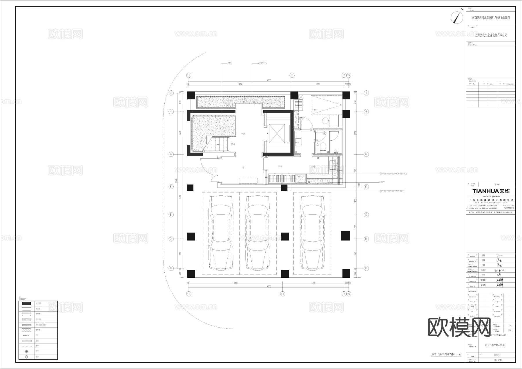 【无间设计】上海弘安里 别墅样板间CAD施工图