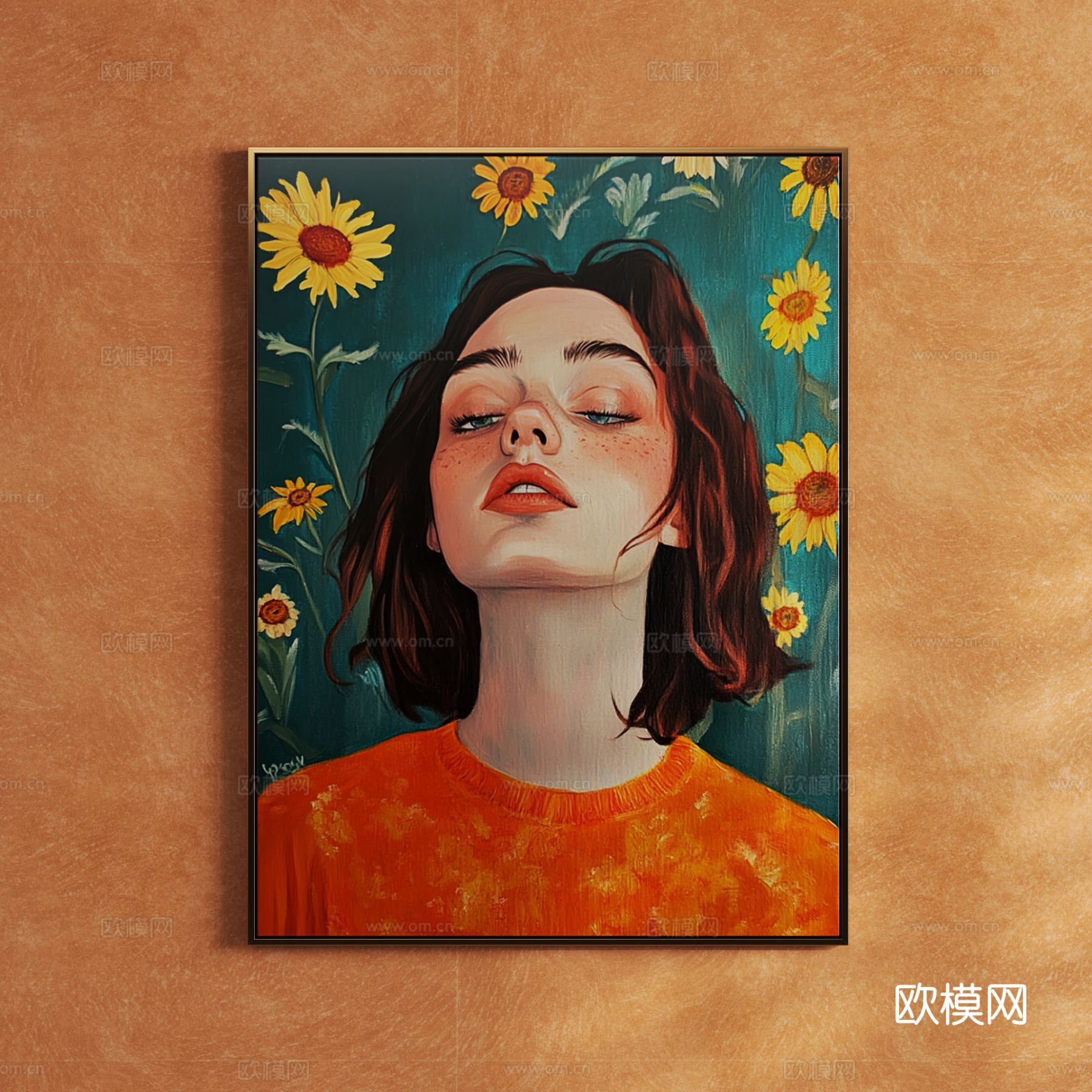 现代创意油画 艺术画 装饰画3d模型