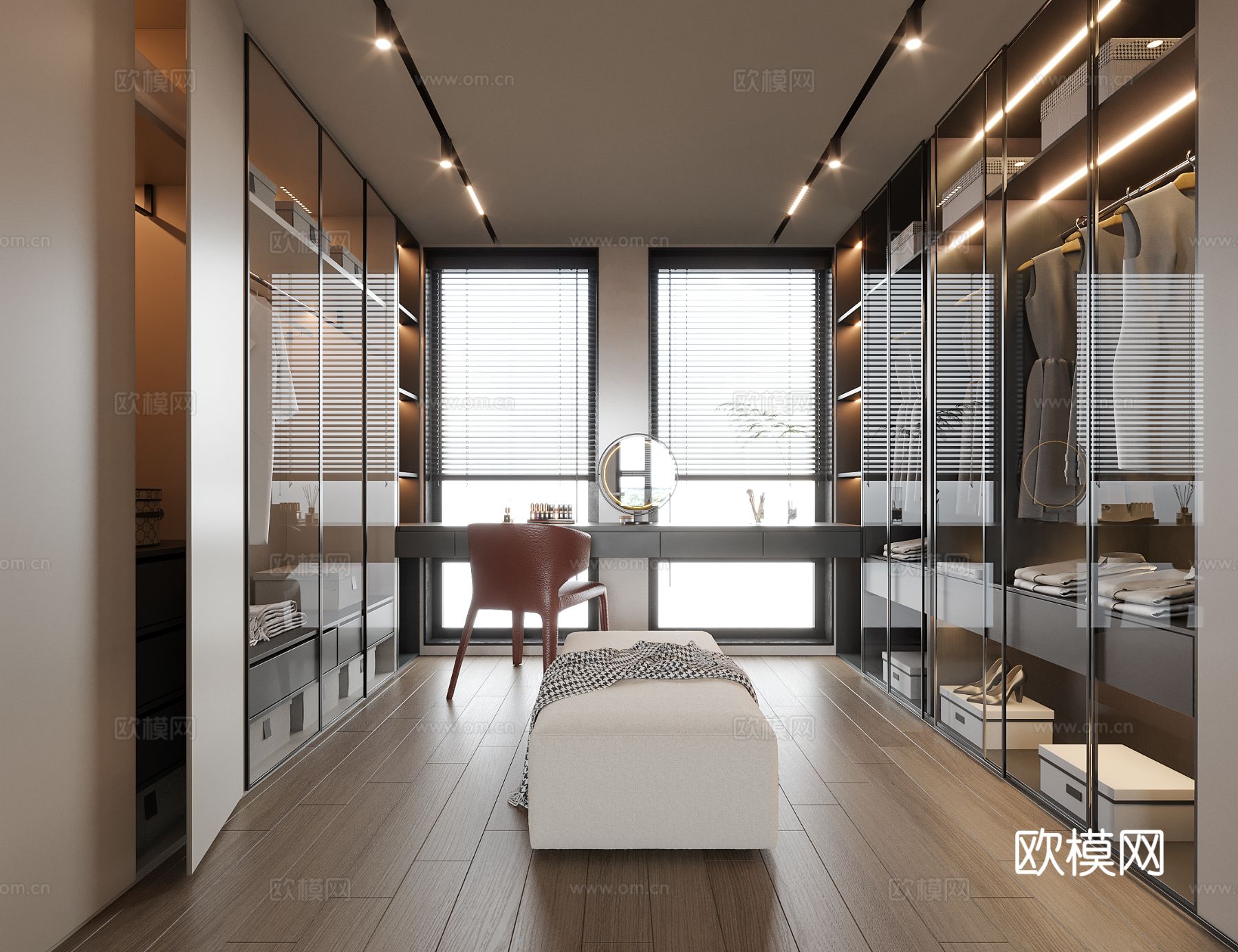 意式衣帽间3d模型下载