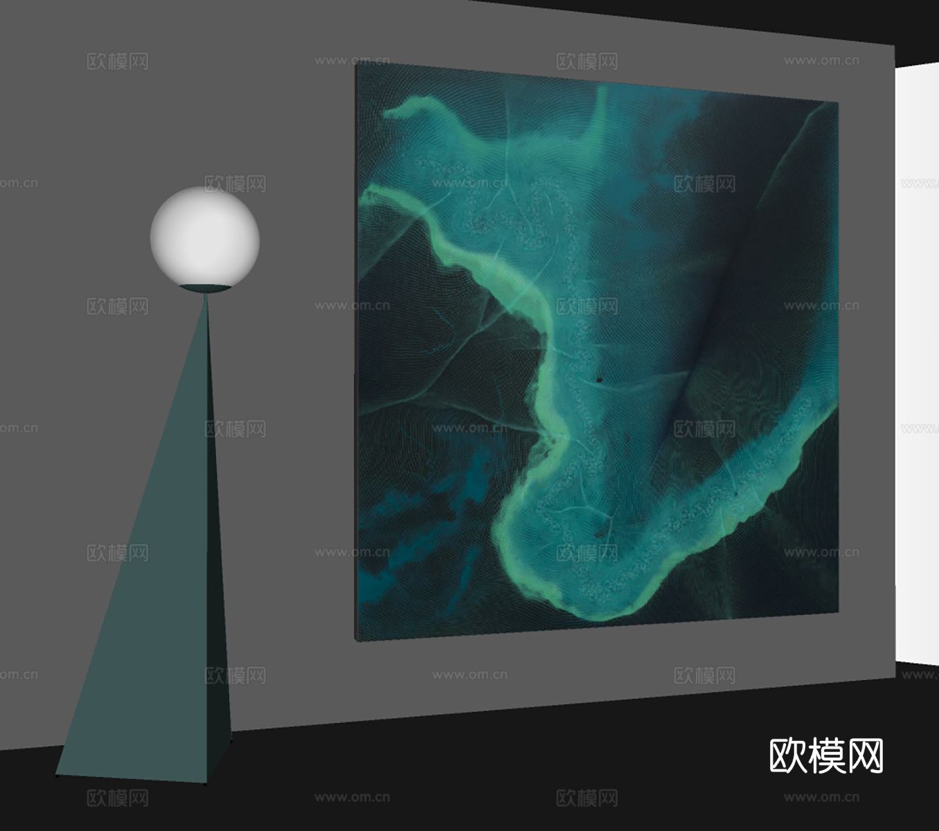 意式挂画su模型