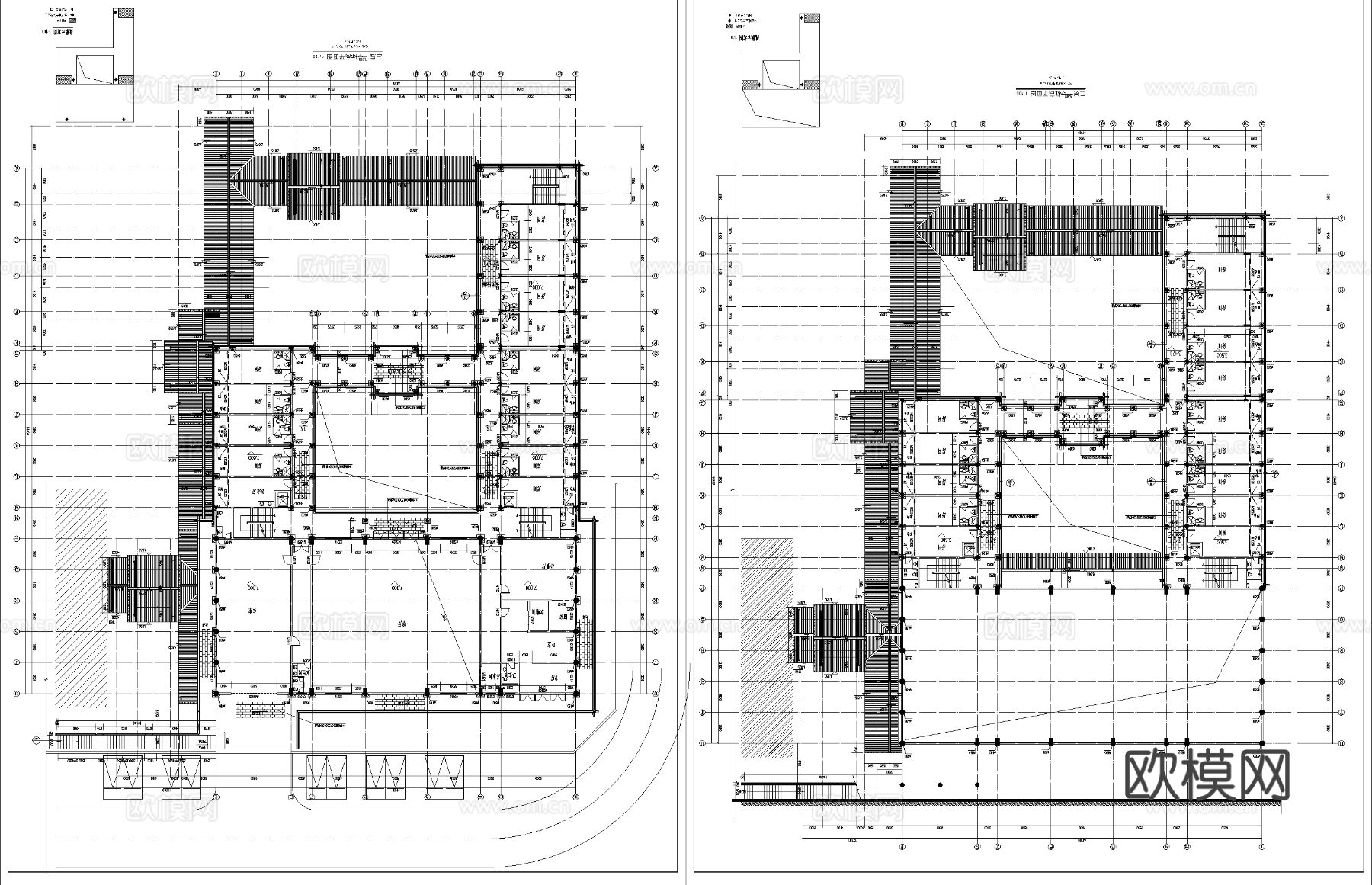 古建寺庙 禅院 仿古建筑 仿唐建筑cad施工图