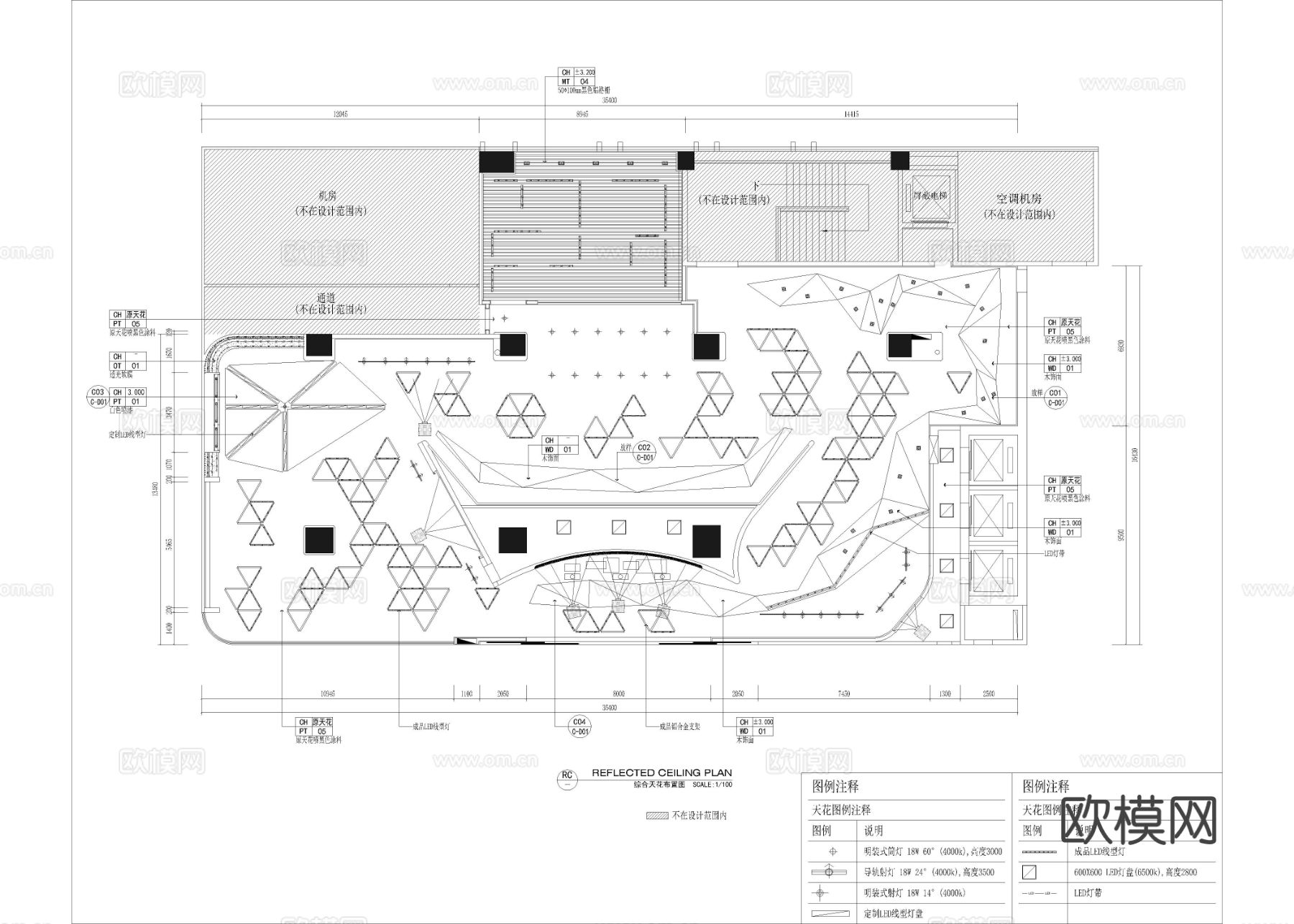 750平方 智能产品 科技展厅cad施工图