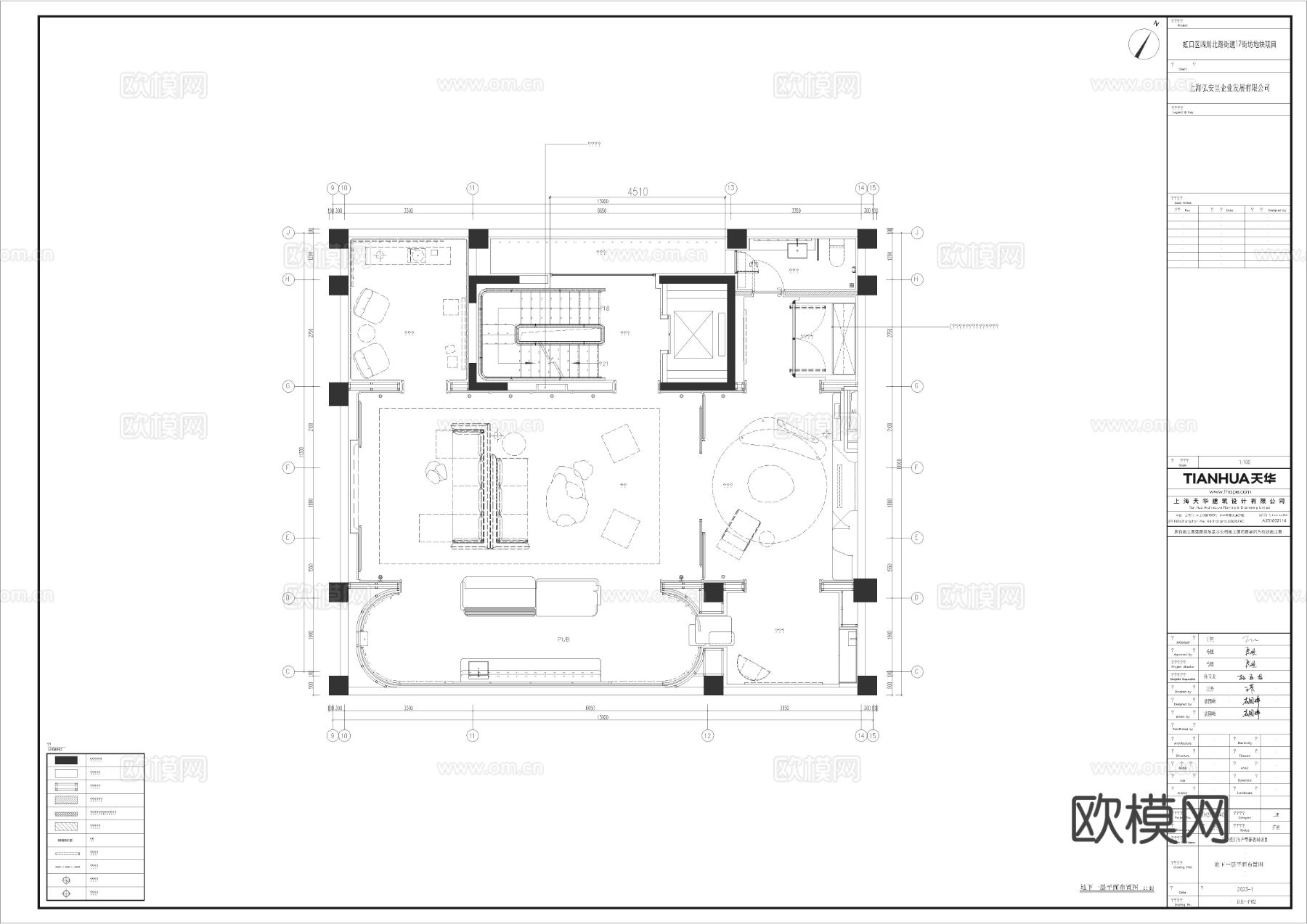 【无间设计】上海弘安里 别墅样板间CAD施工图