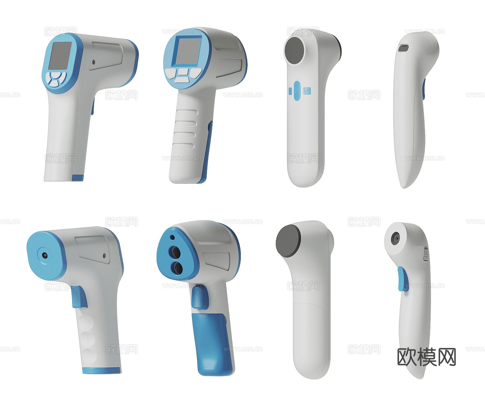 手持测温枪3d模型下载