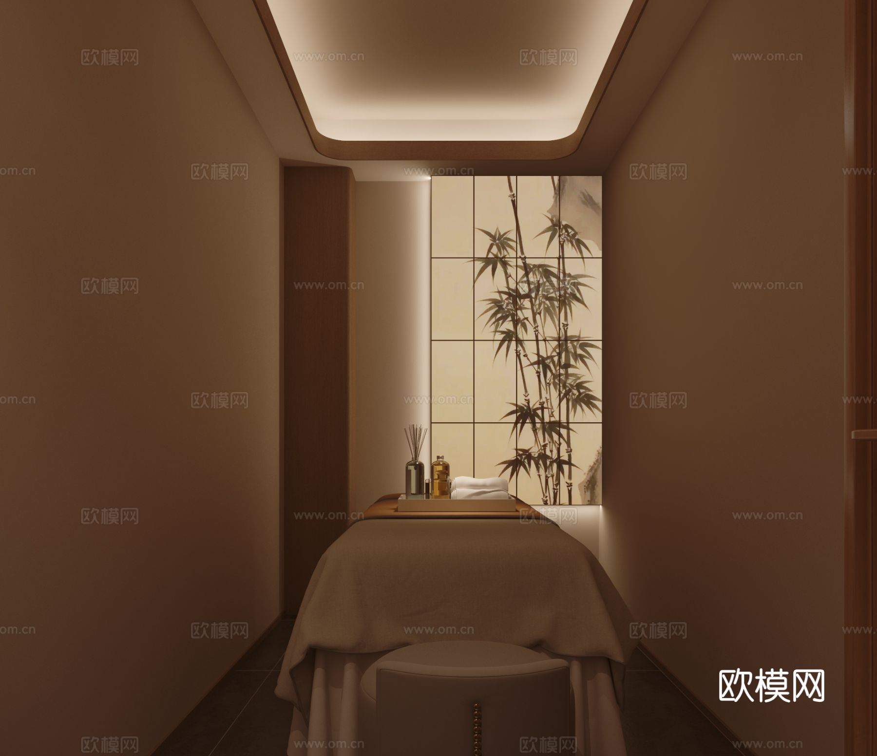 新中式SPA 护理房 美容院3d模型