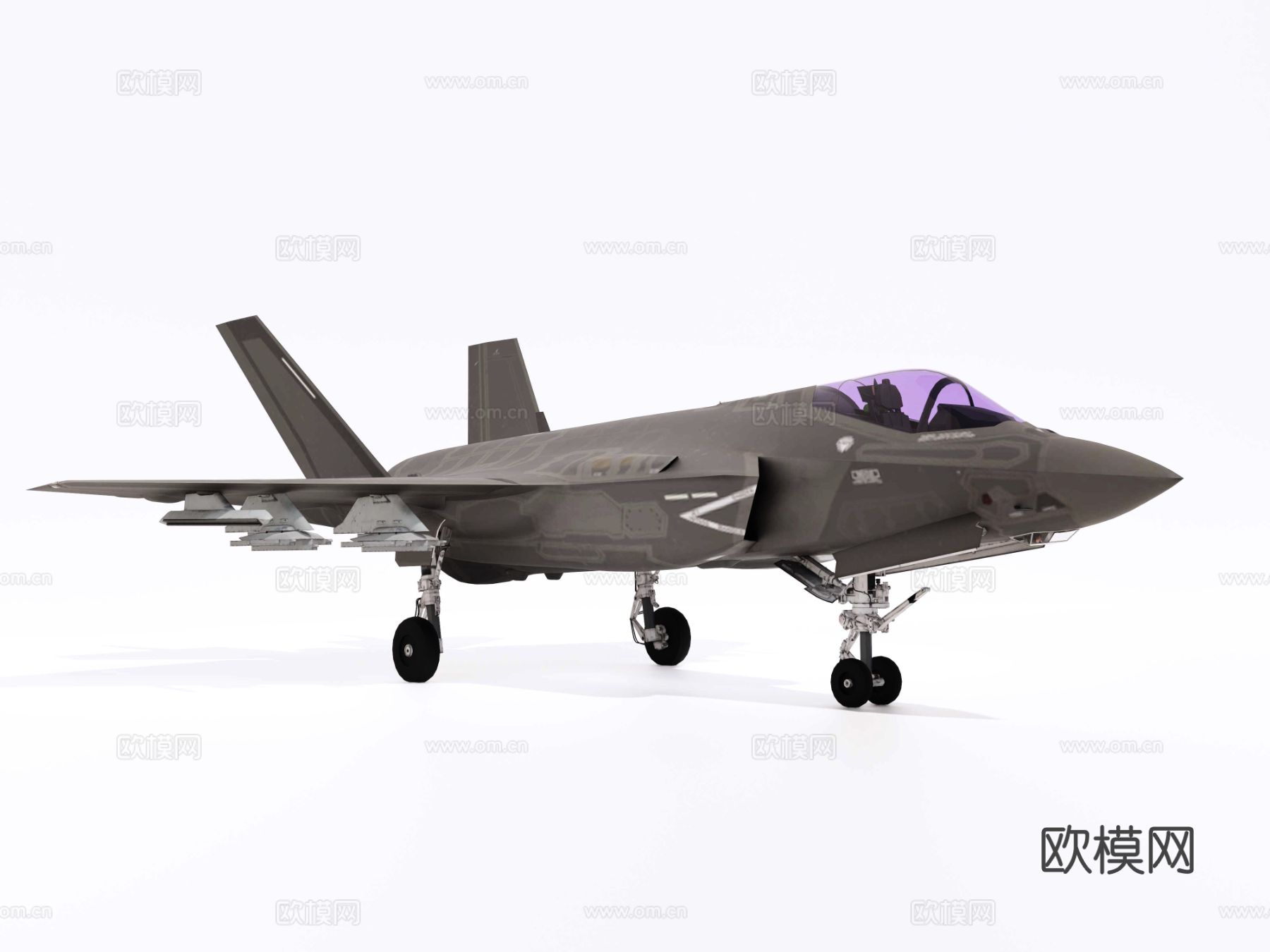 F35战斗机su模型下载（渲染图2）