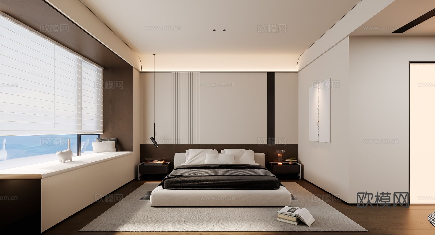 意式卧室 主卧3d模型下载