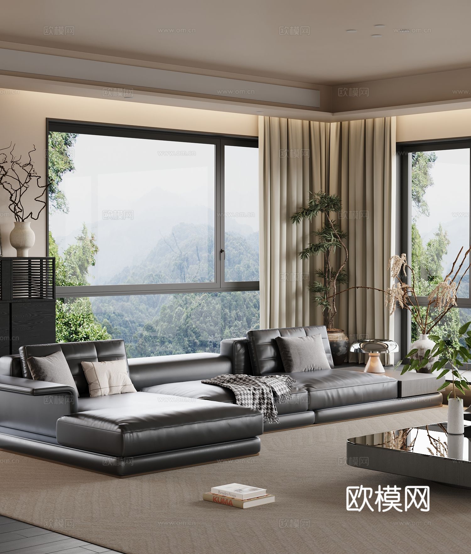 多人沙发 转角沙发3d模型下载