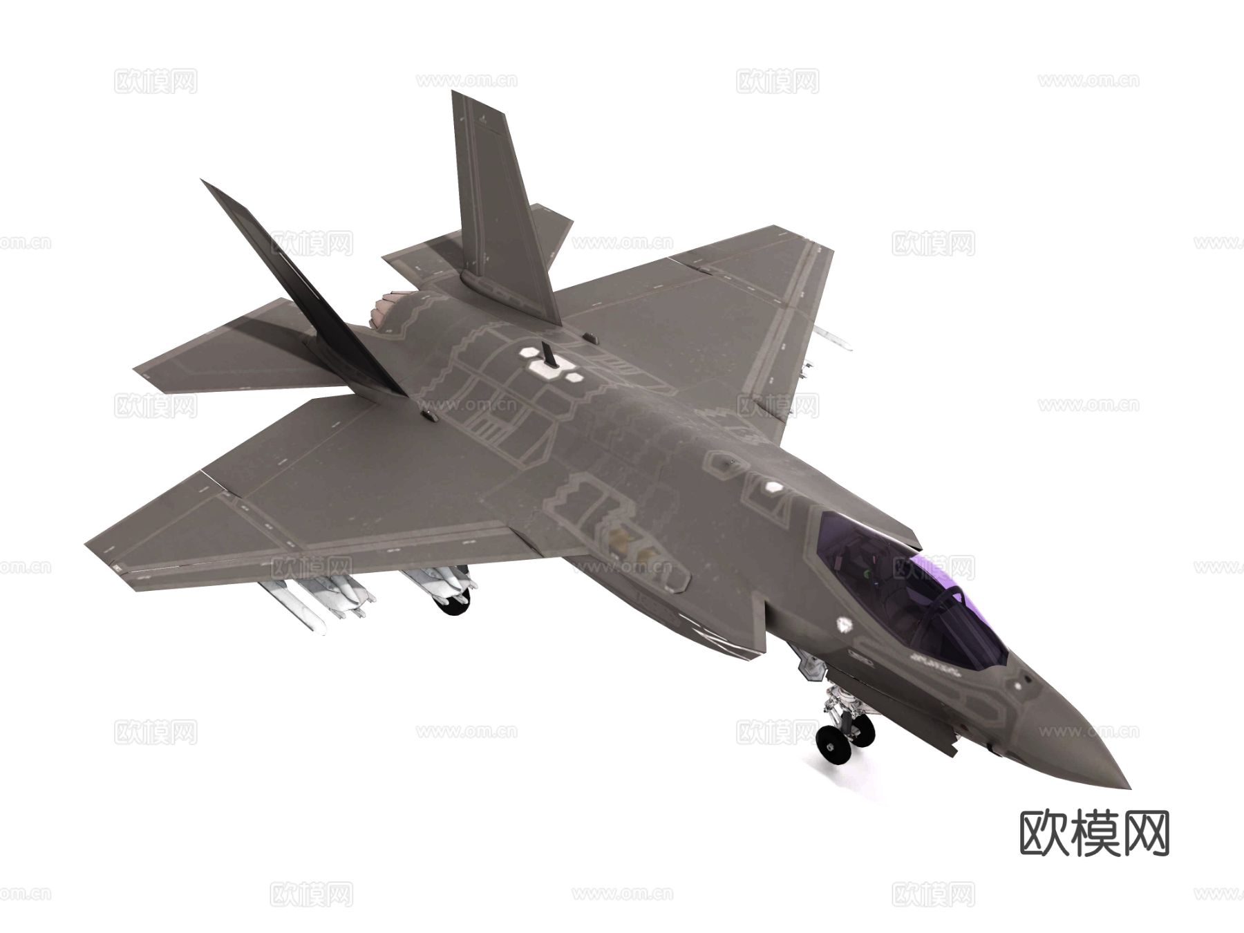 F35战斗机su模型下载（渲染图4）