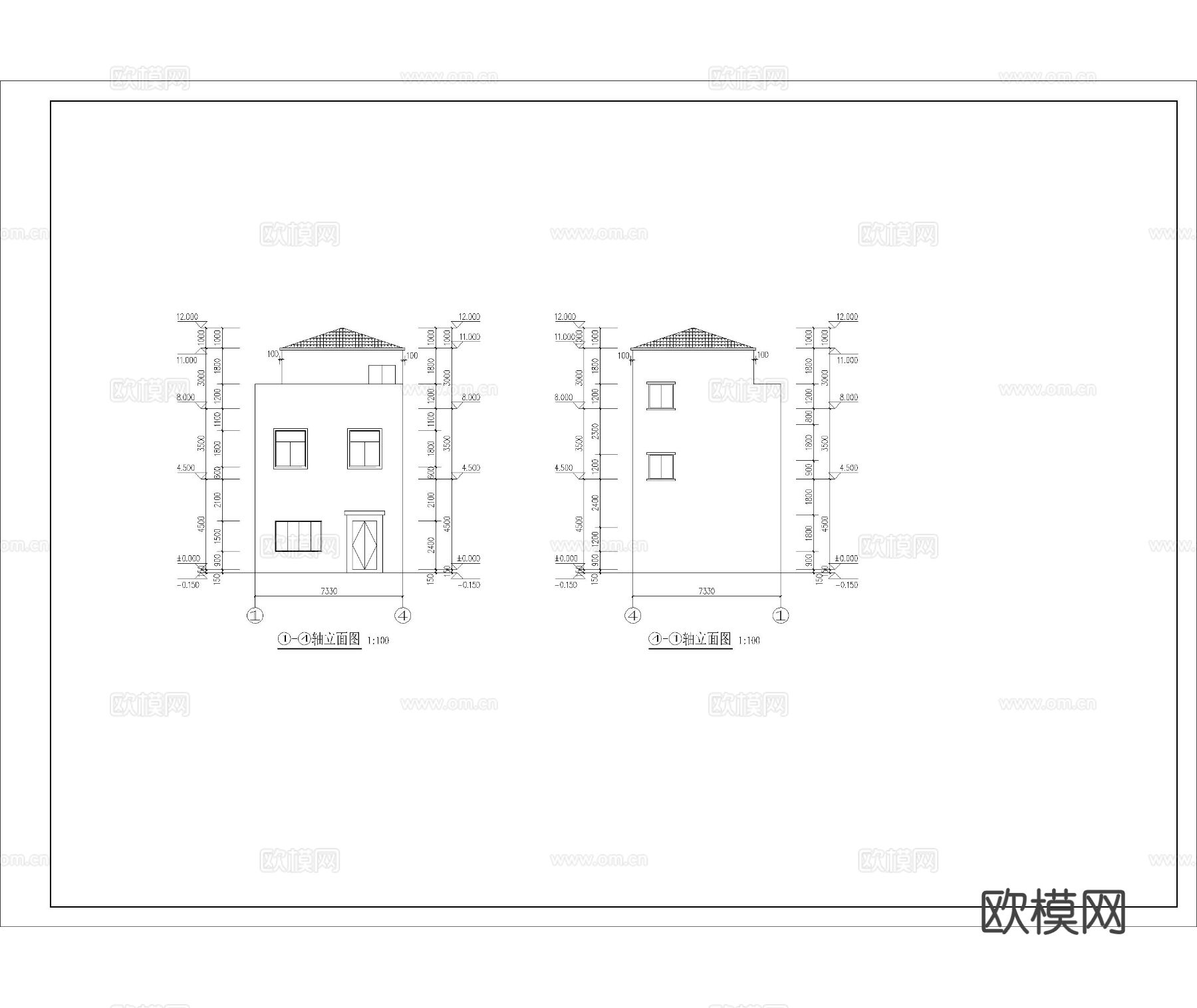 别墅住宅 自建房CAD施工图