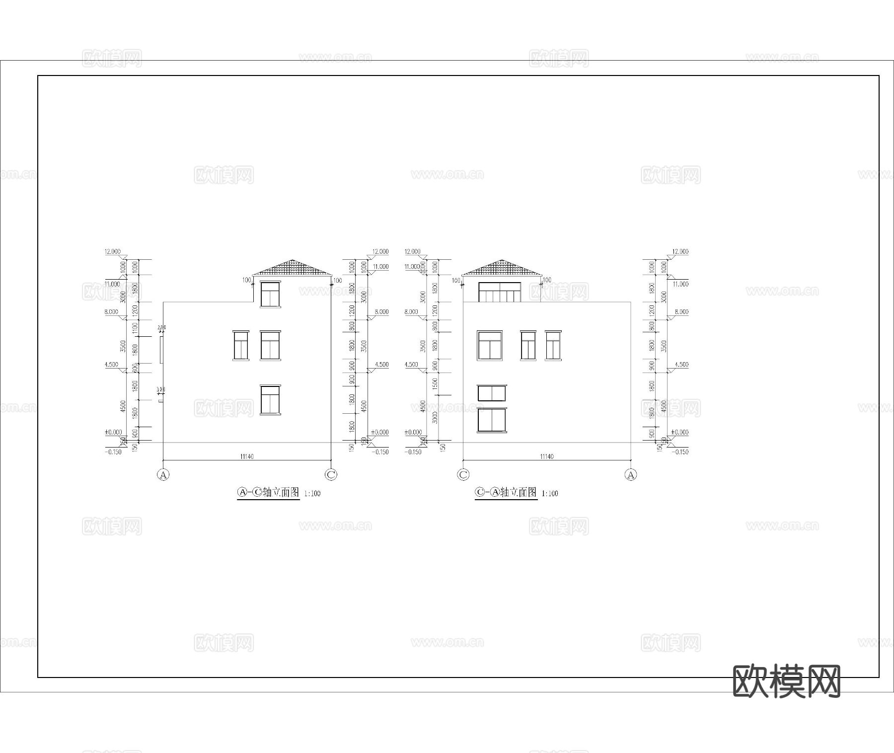 别墅住宅 自建房CAD施工图