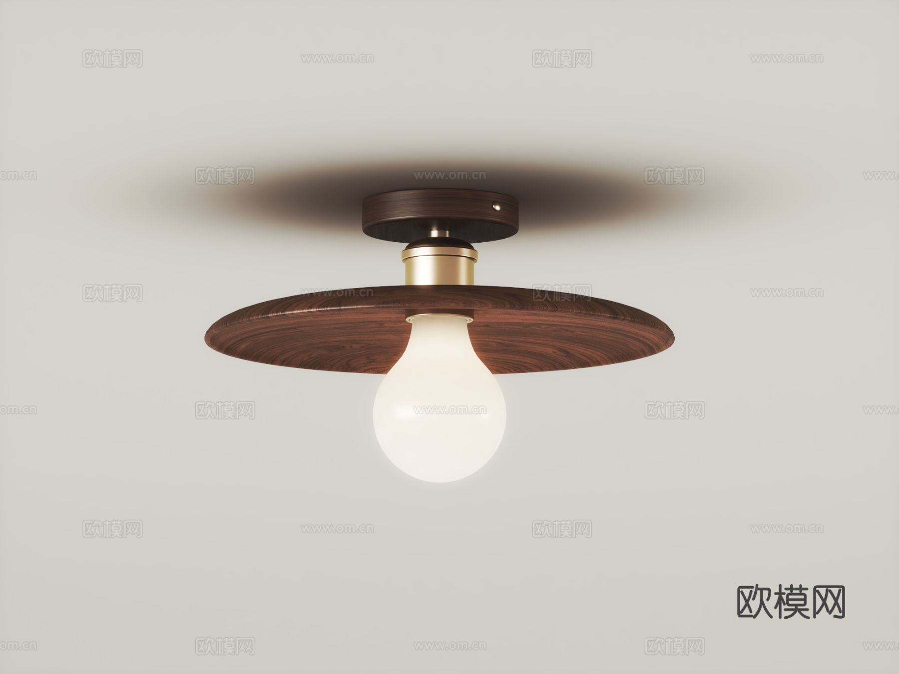 中古风吸顶灯3d模型下载（渲染图3）