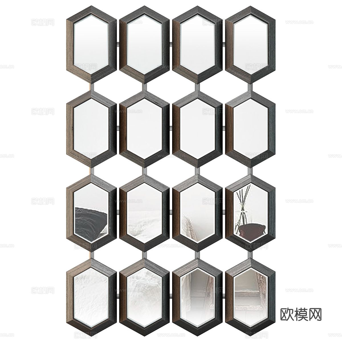 镜面墙饰 挂饰3d模型