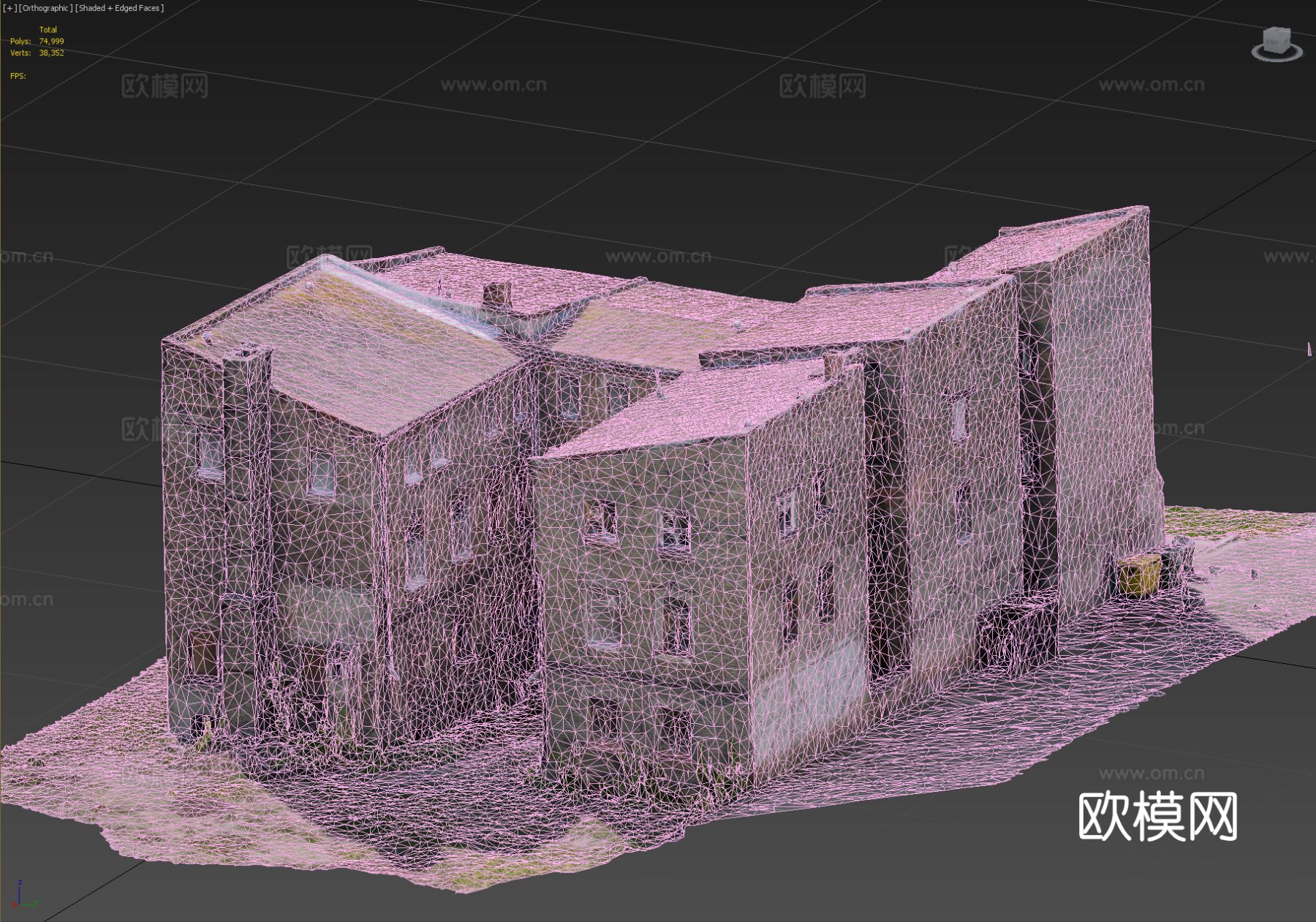 欧式旧建筑 老建筑 民房外观3d模型