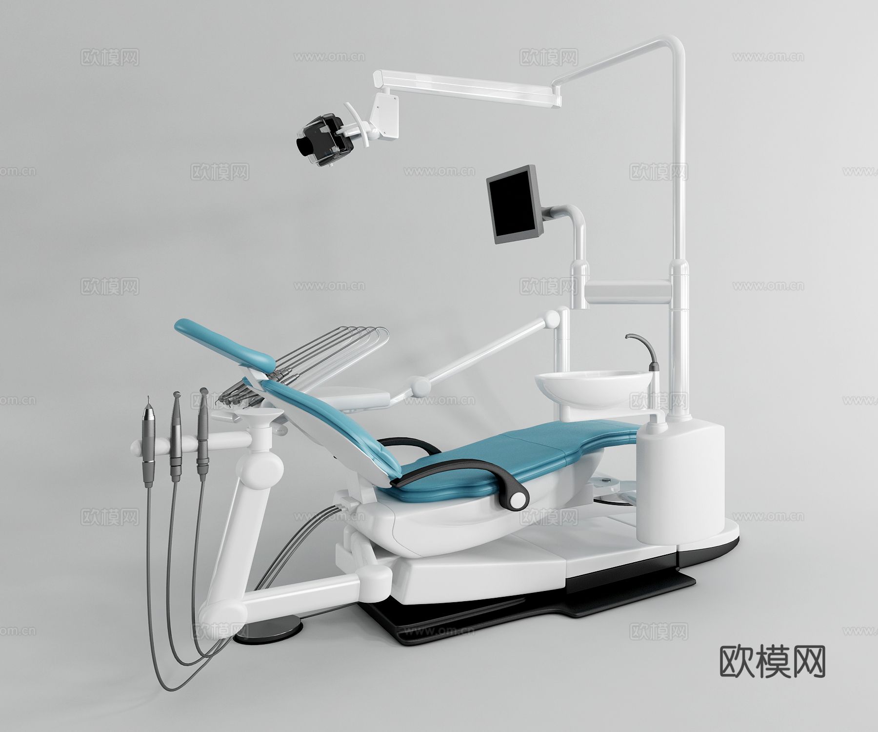 口腔器械 医疗床 医疗设备3d模型