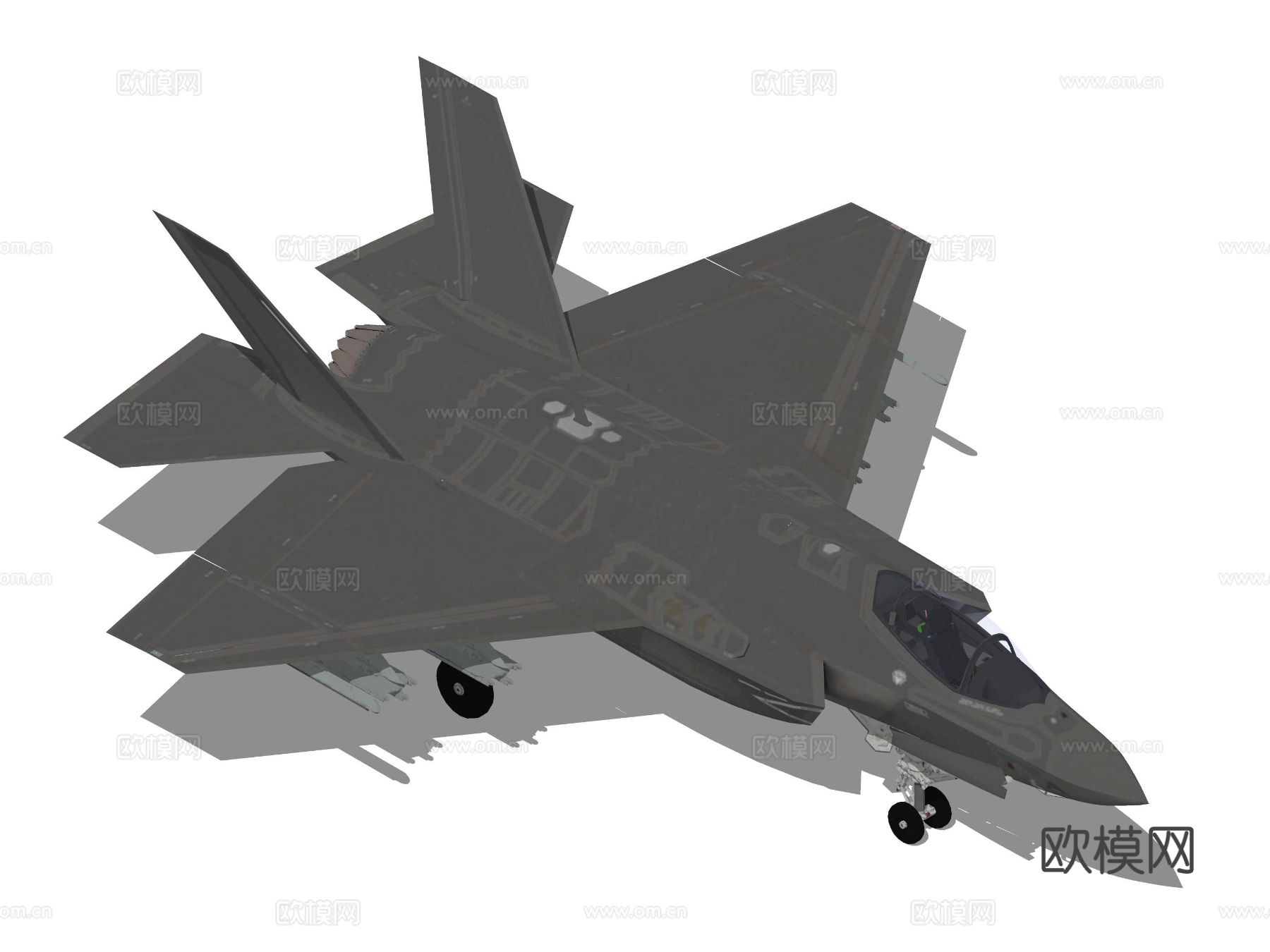 F35战斗机su模型下载（渲染图1）