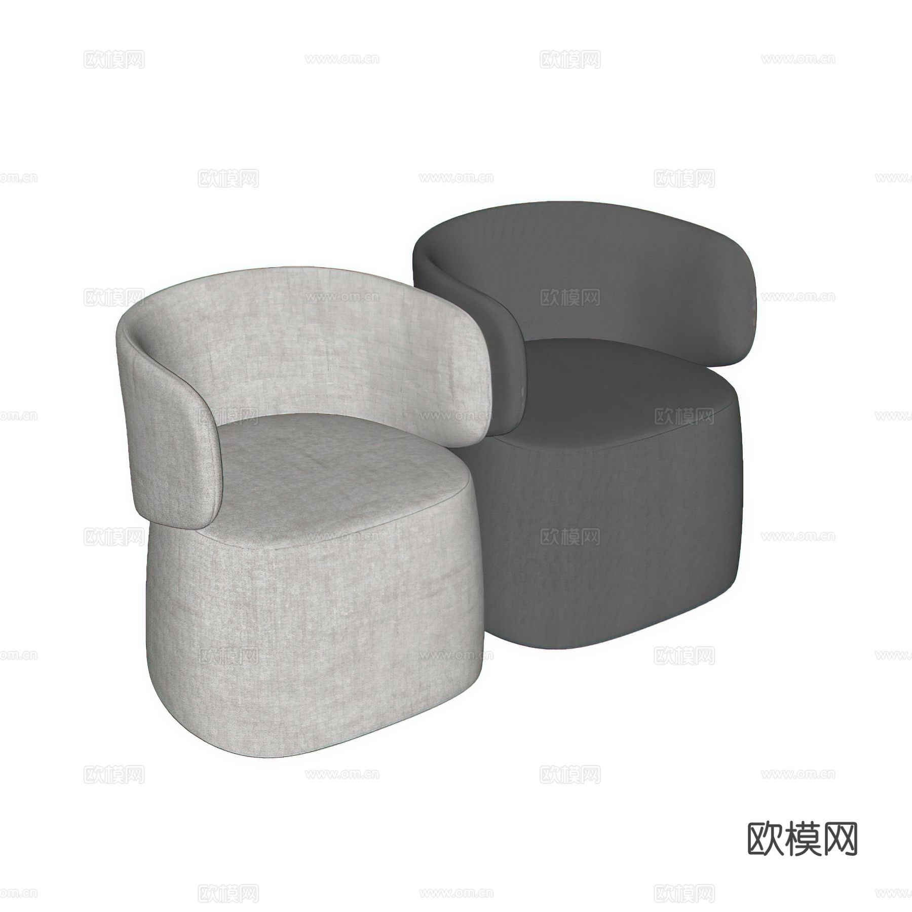 现代扶手椅 单椅su模型下载（渲染图1）