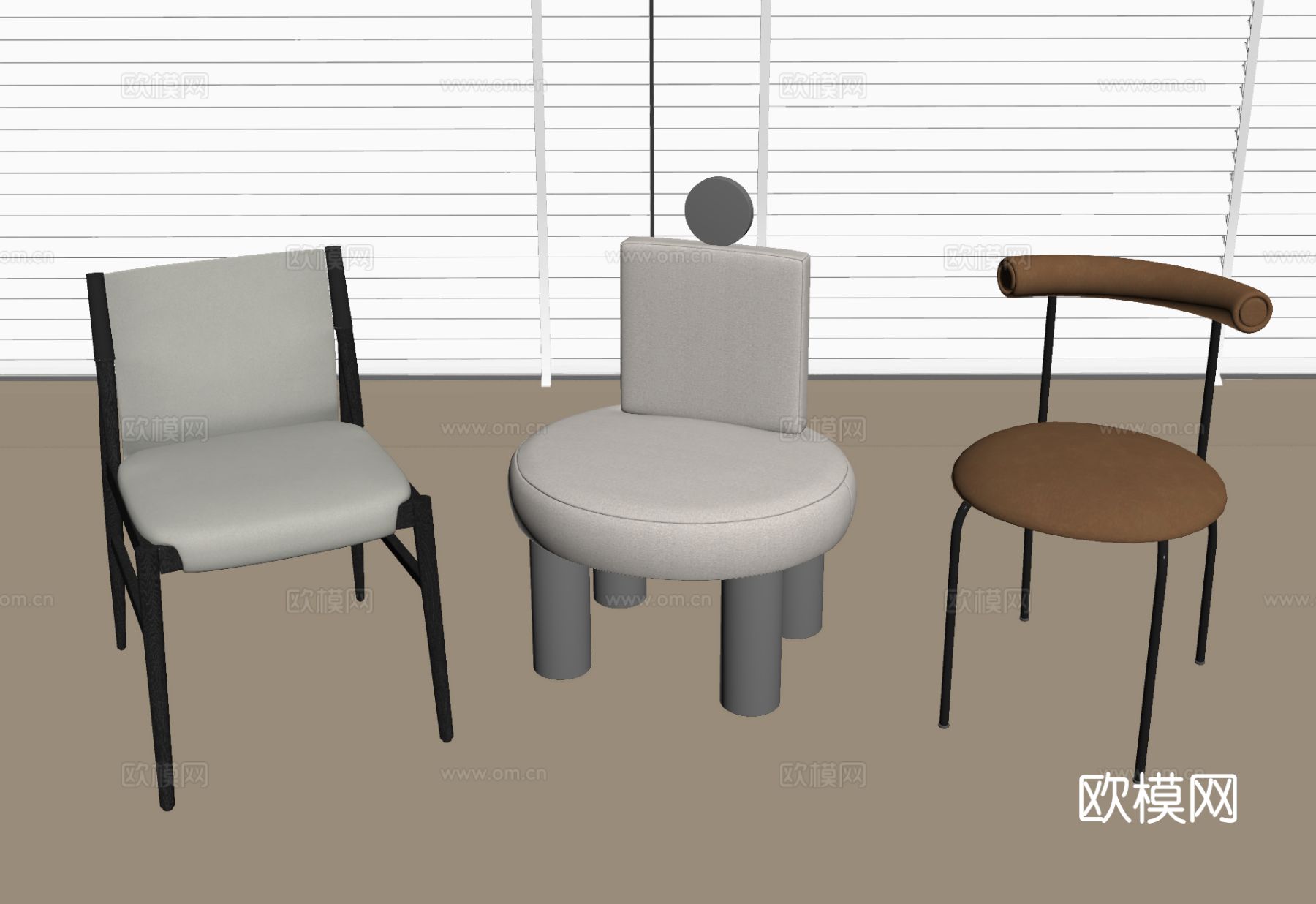 儿童椅 单椅su模型下载（渲染图1）