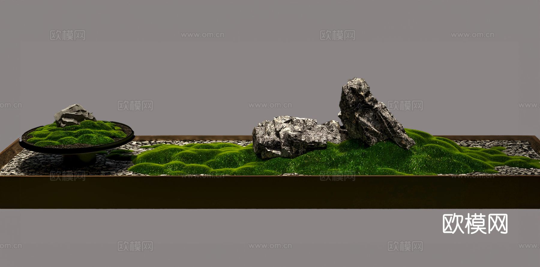 苔藓造景 植物堆3d模型