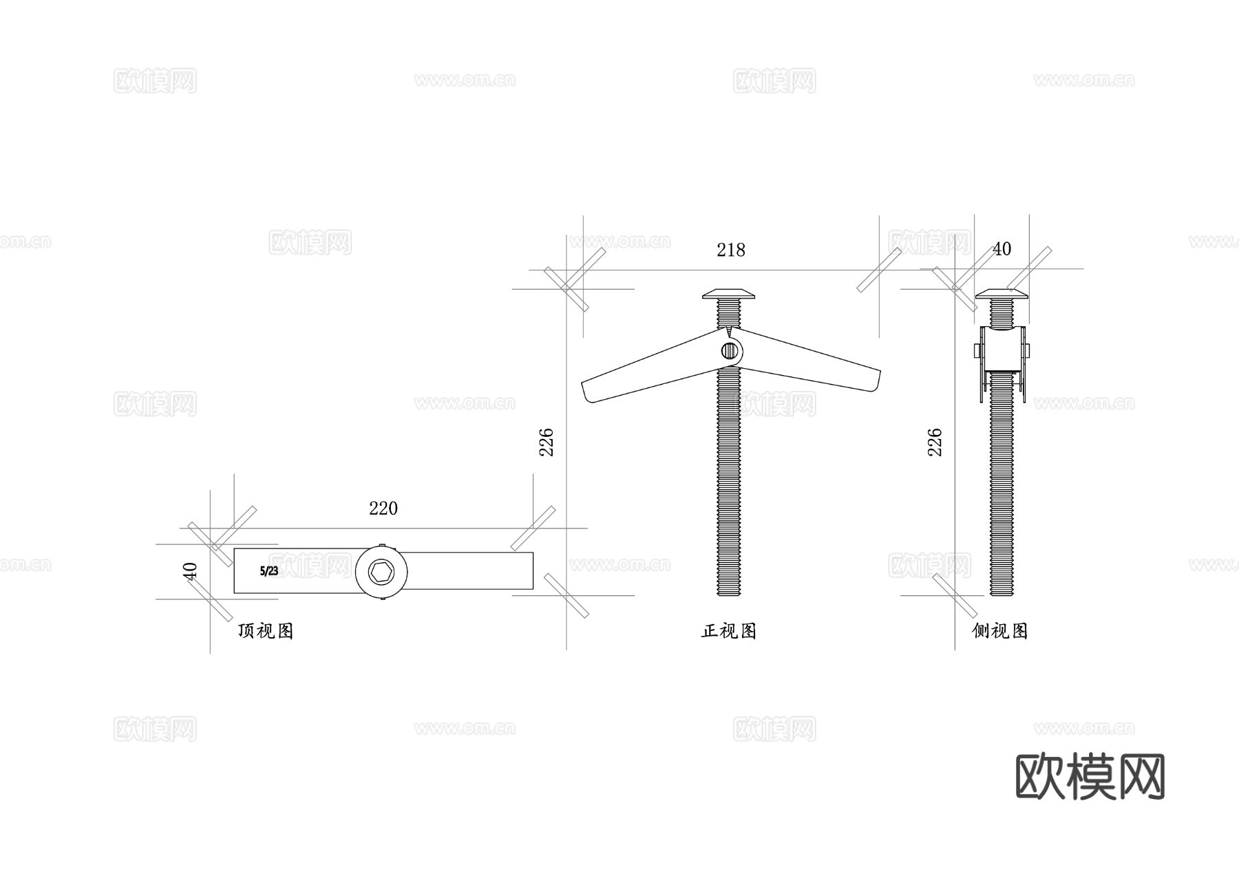 紧固螺栓 固定螺栓 连接螺丝 联接螺栓 结构螺栓 cad大样图