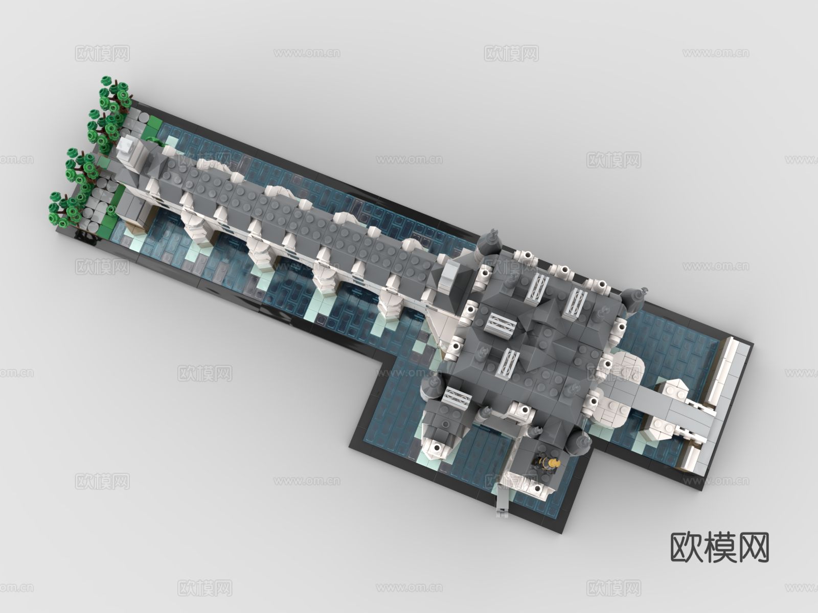 LEGO 舍农索堡积木 雪侬梭堡玩具3d模型