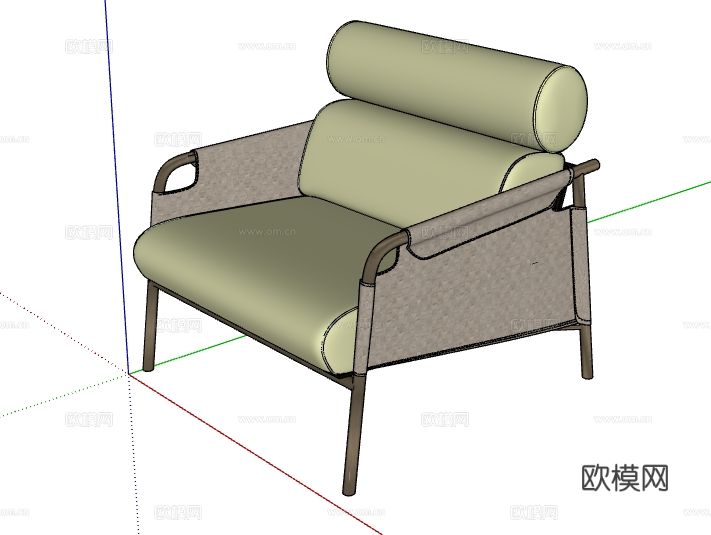 休闲椅su模型