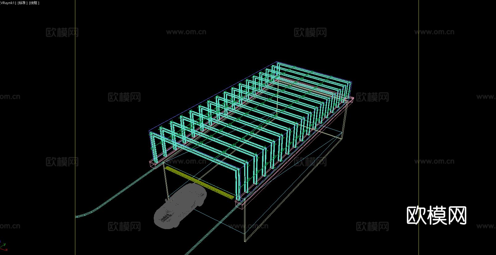 地下车库 停车场出入口3d模型