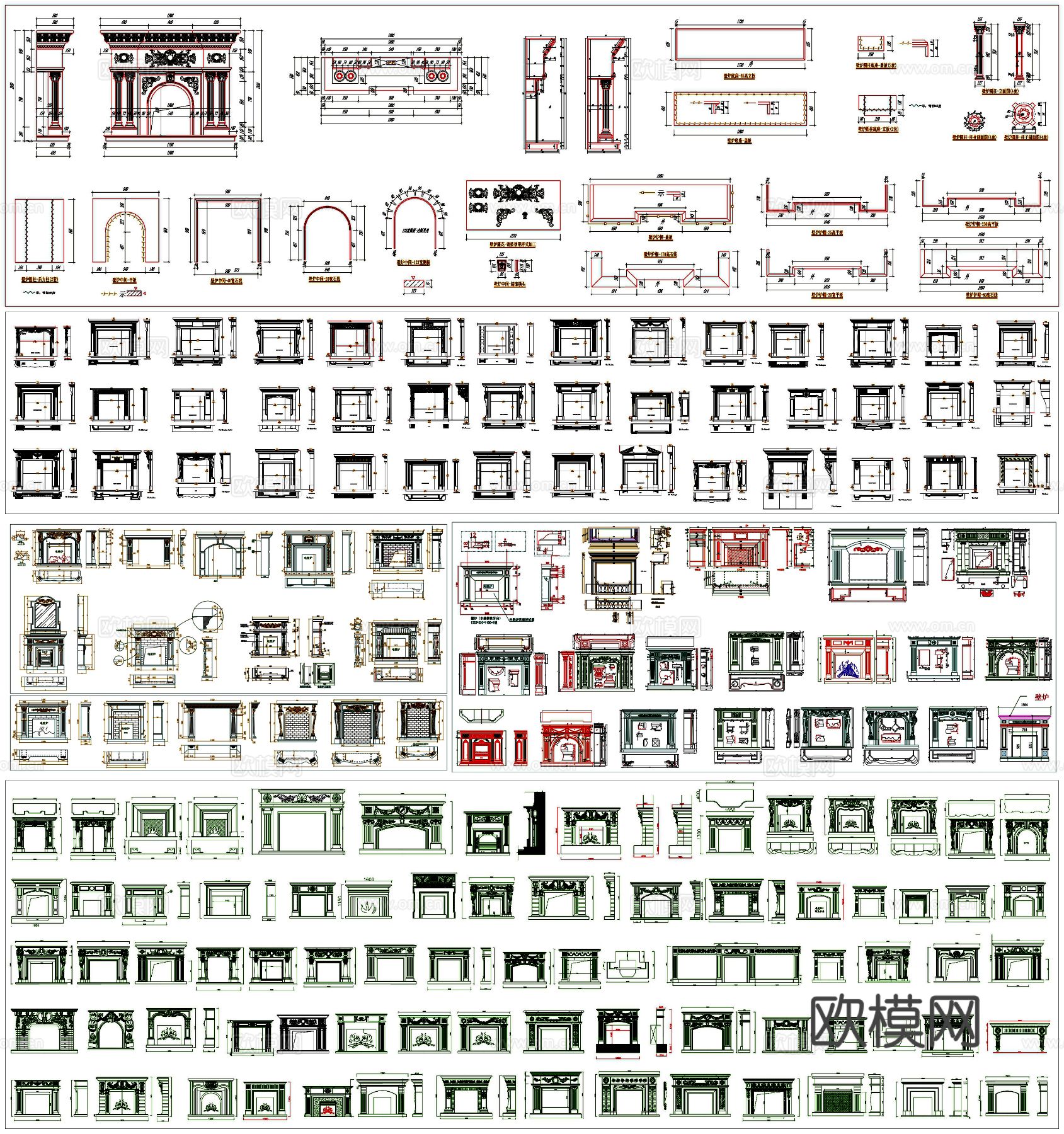 壁炉 欧式壁炉 壁炉造型 壁炉cad图库