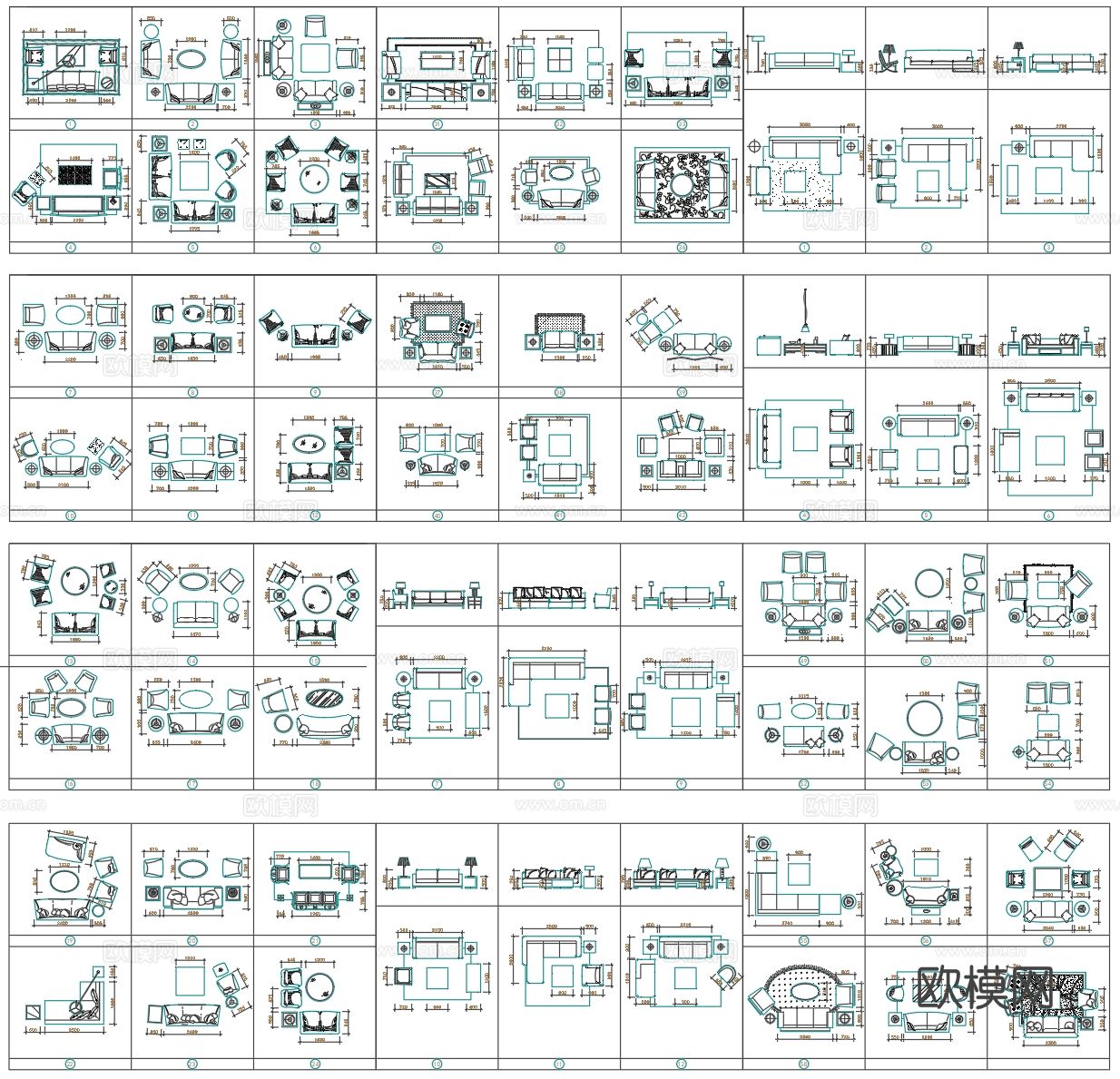 综合家具cad图库