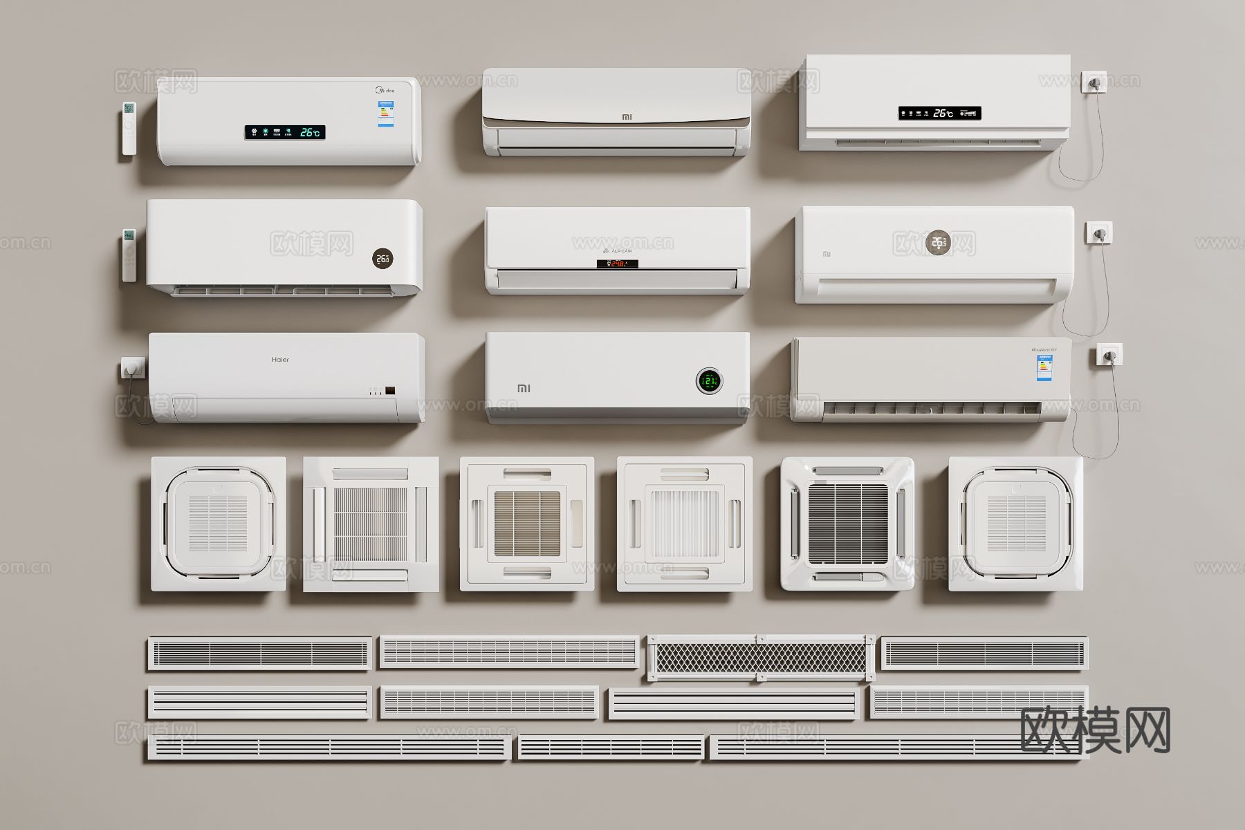 壁挂空调3d模型