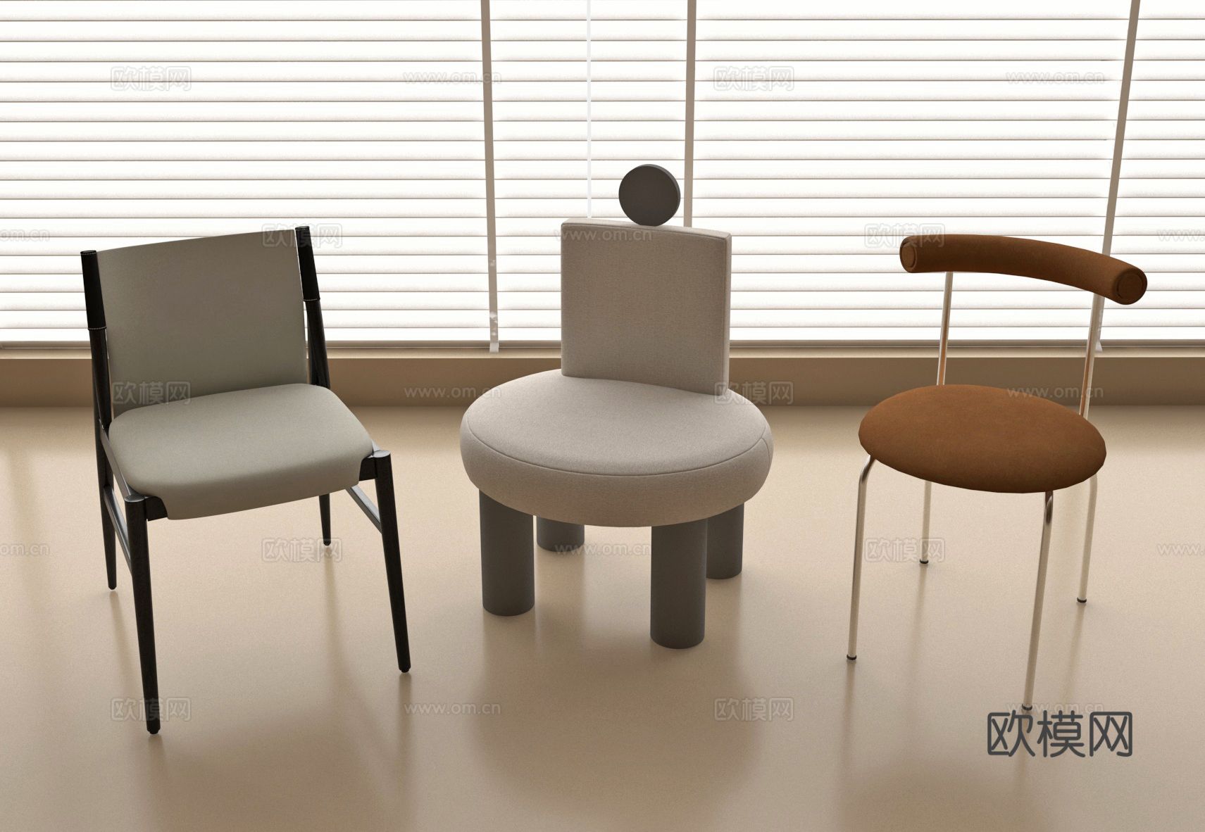 儿童椅 单椅su模型下载（渲染图2）