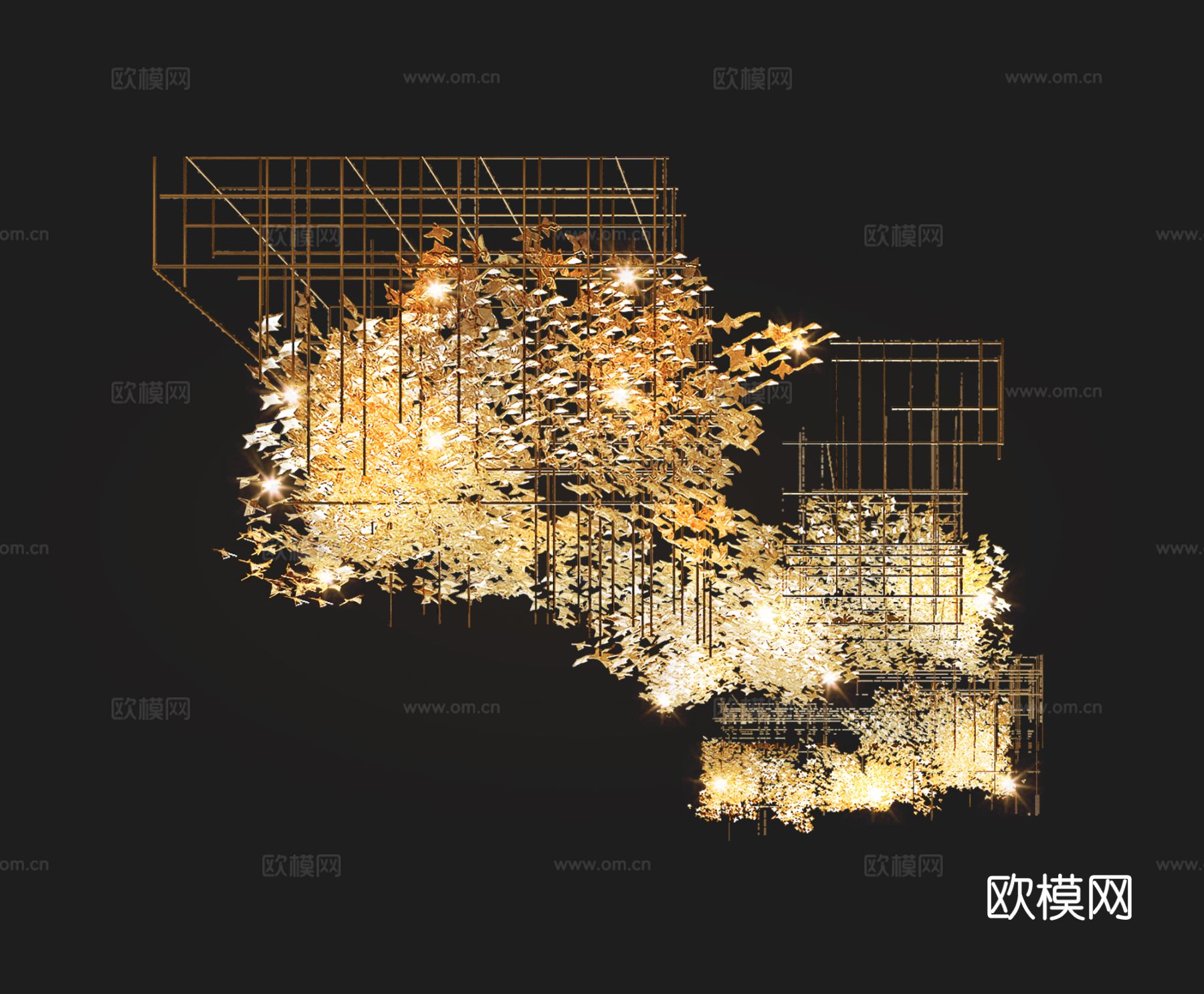 轻奢装饰灯 水晶灯3d模型