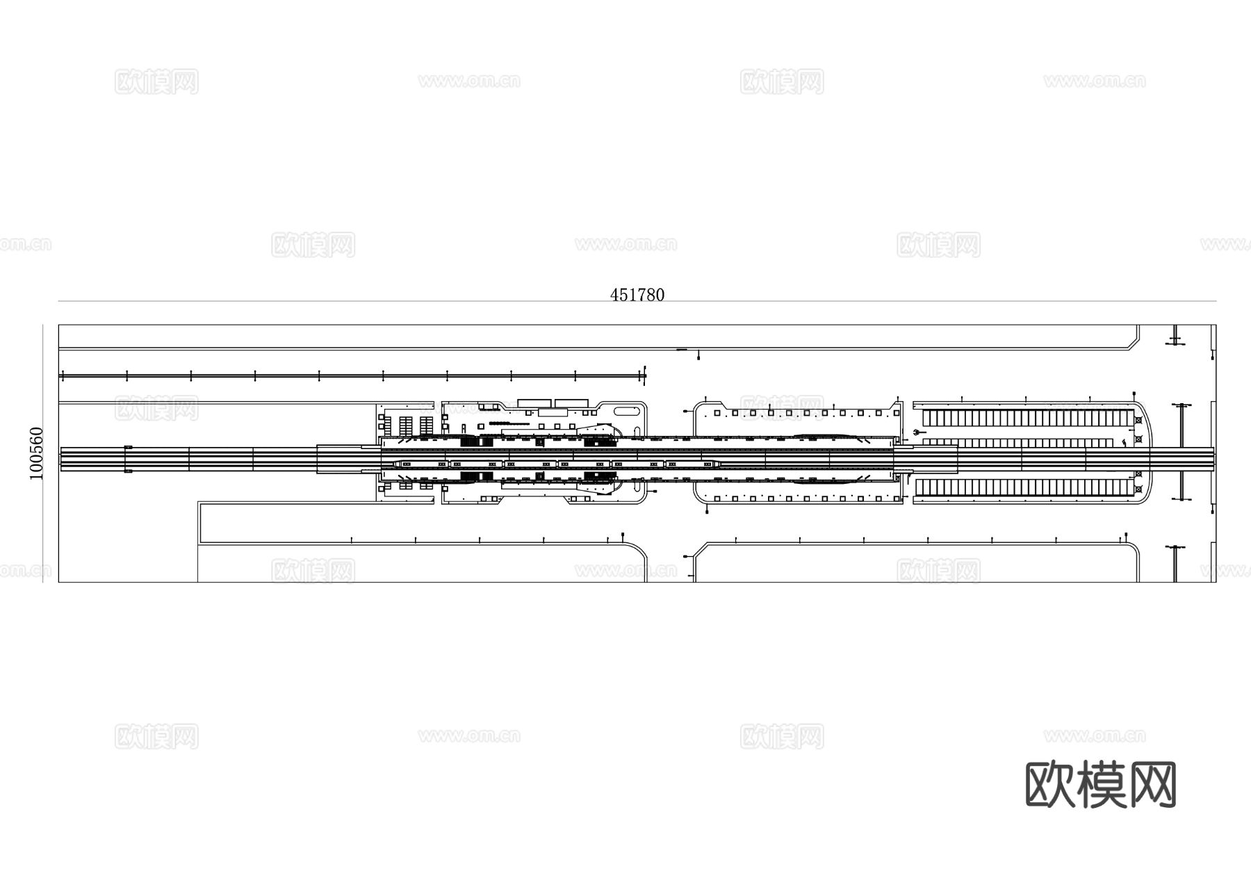 铁路车站 火车总站 客运火车站 铁路客运站 火车站点cad大样图下载