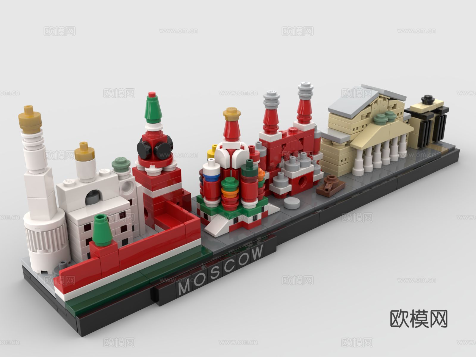 LEGO 积木玩具 莫斯科建筑群积木3d模型