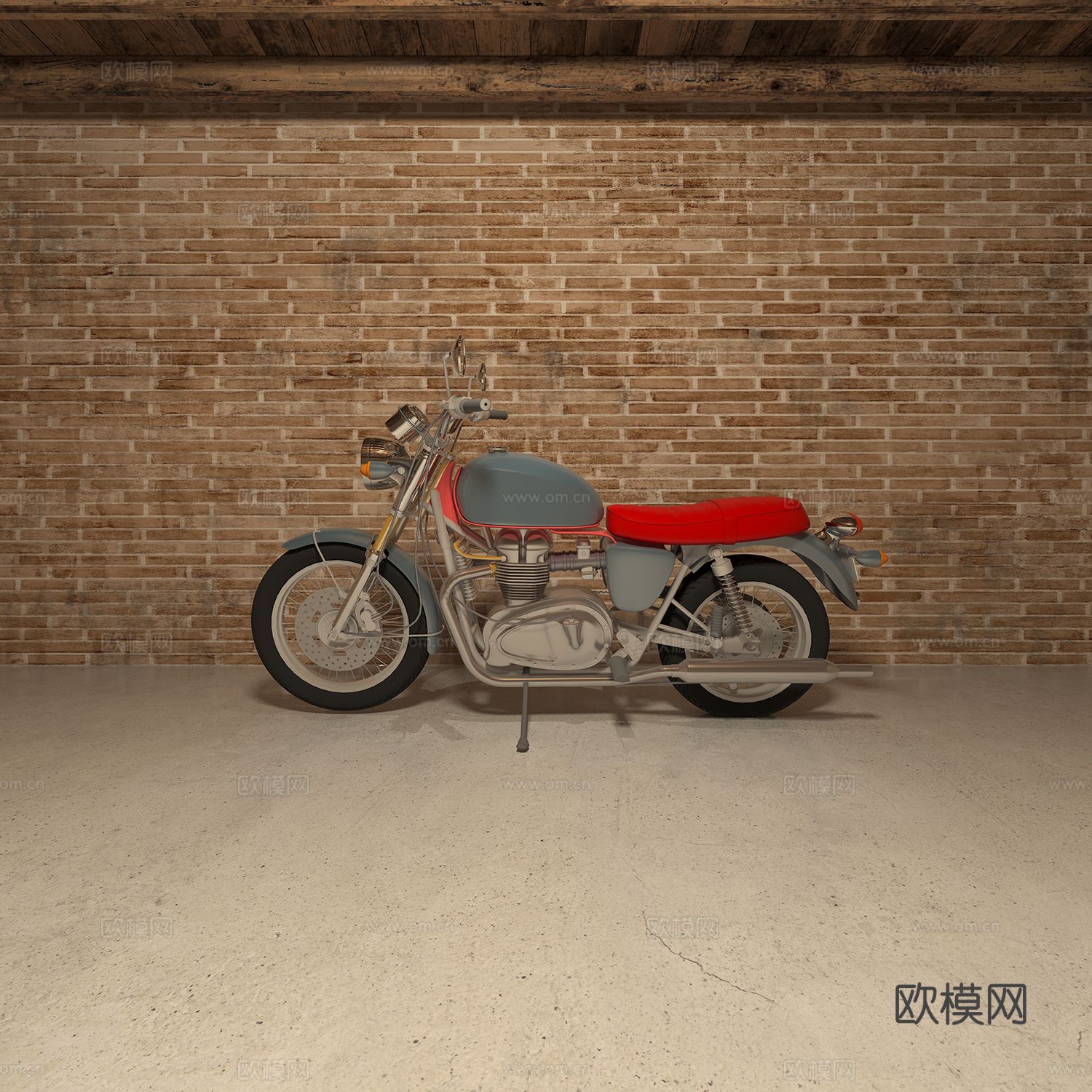 摩托车 机车3d模型下载