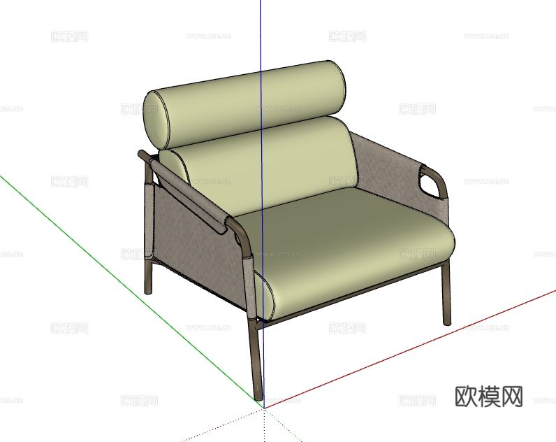 休闲椅su模型