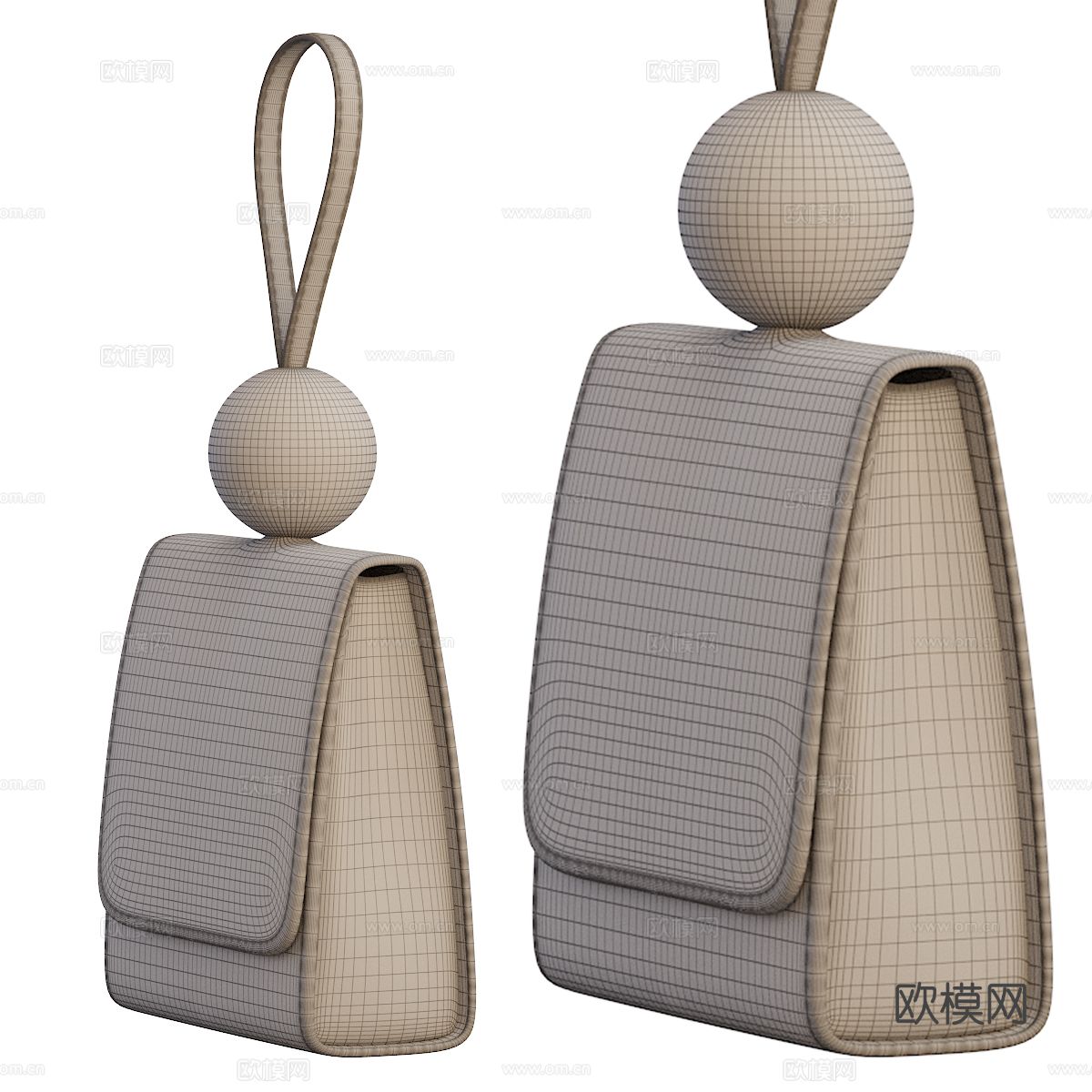 Bag Ball 仿鳄鱼纹皮包 托特包3d模型