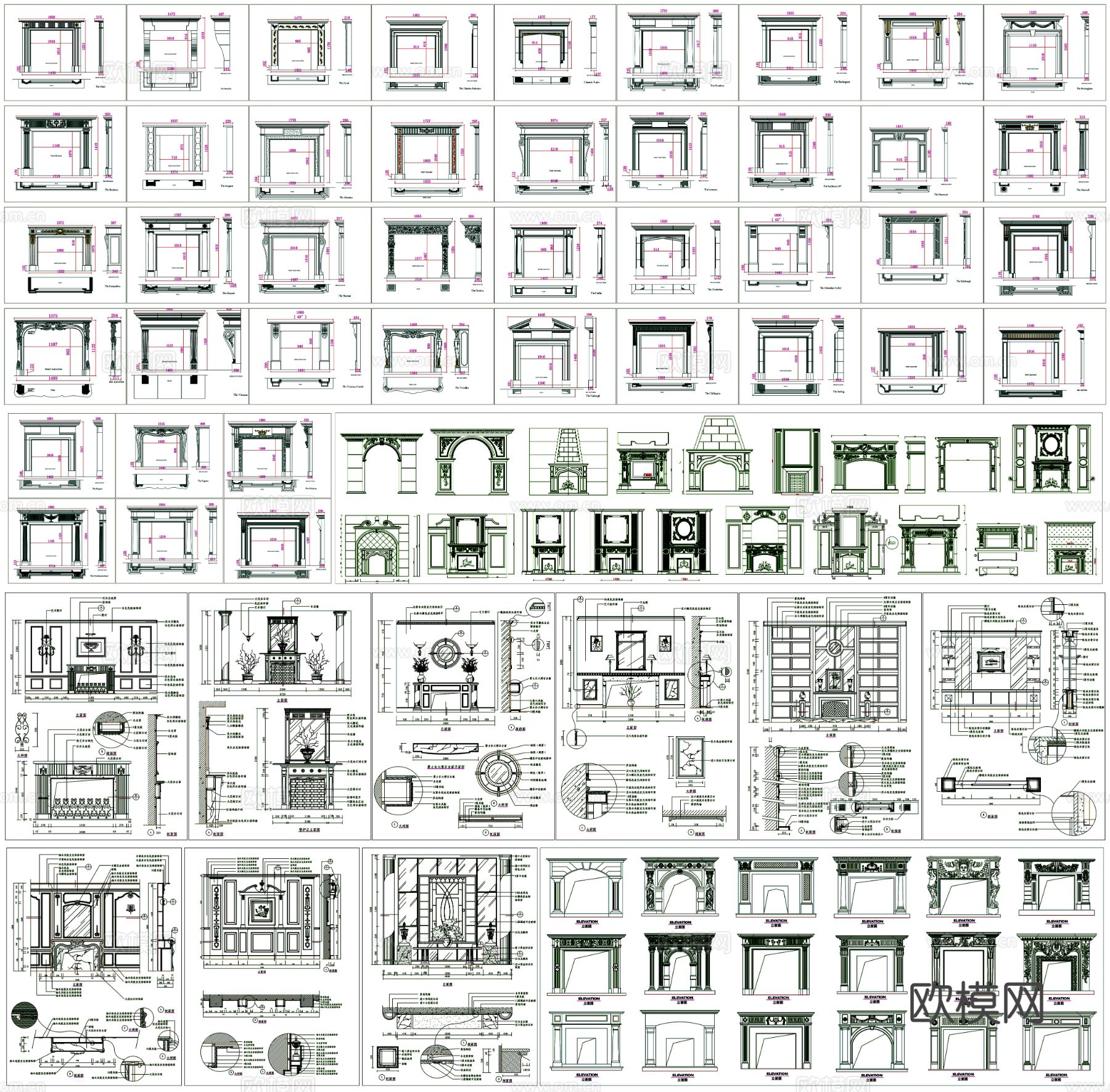 壁炉 欧式壁炉 壁炉造型 壁炉cad图库