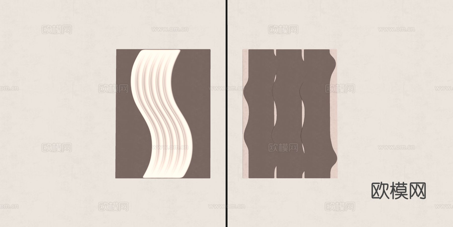 现代墙饰 挂饰su模型下载（渲染图1）