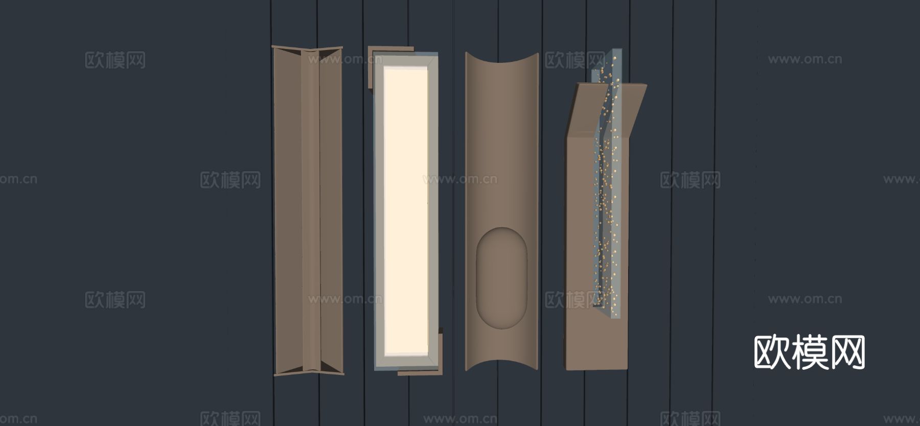 轻奢风壁灯su模型下载（渲染图1）