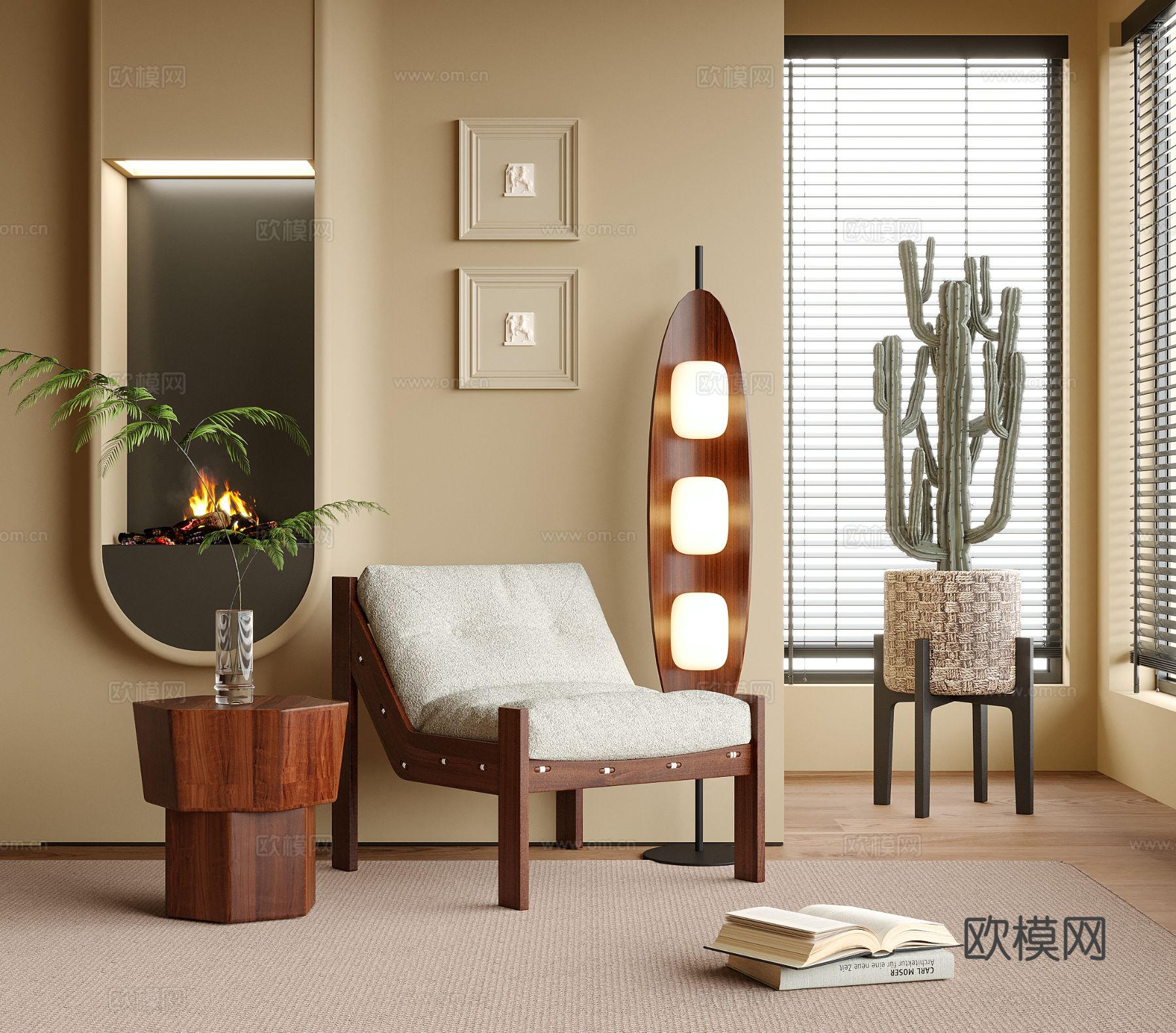 中古风椅子 休闲椅3d模型下载