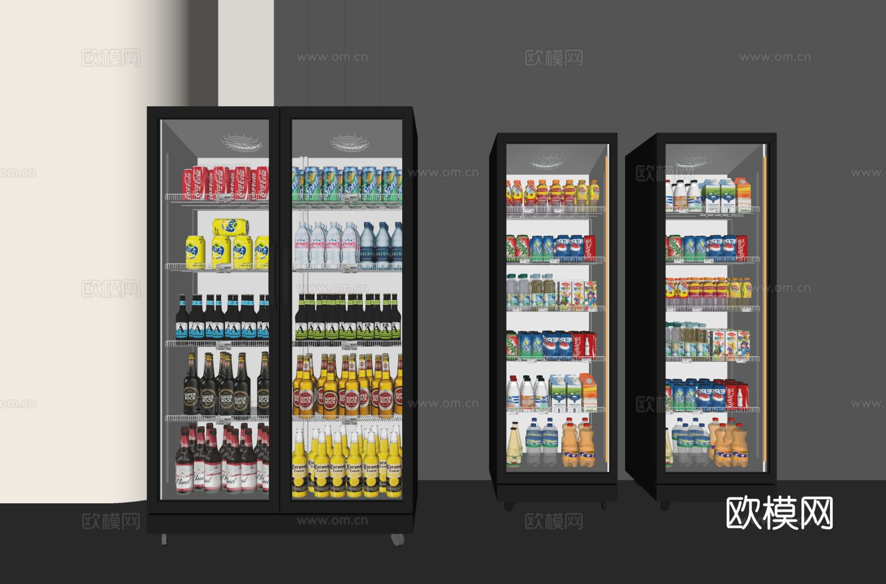 冰柜 酒水柜 饮料柜 冷藏柜su模型