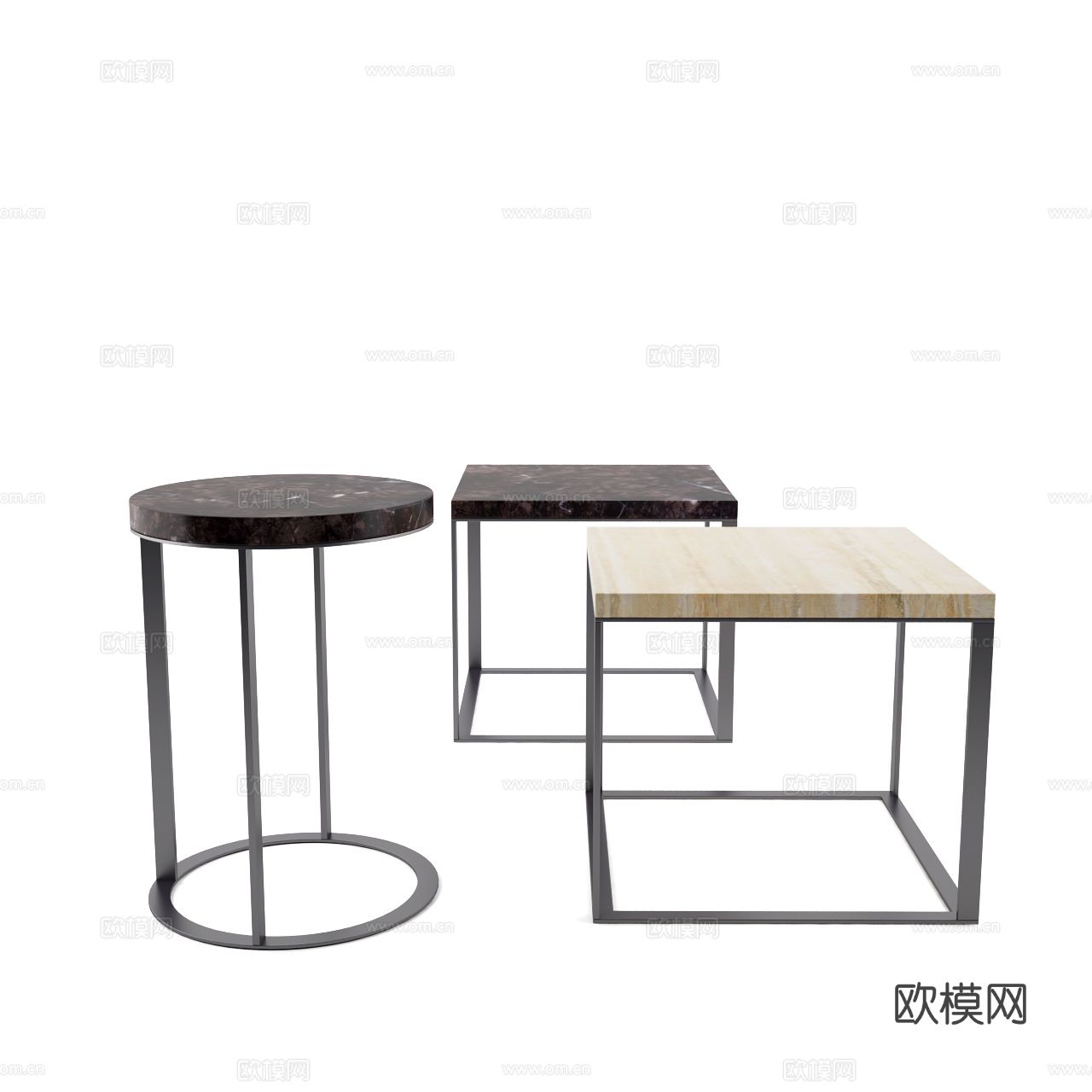 B&B Italia 意式角几 边几 桌几3d模型下载