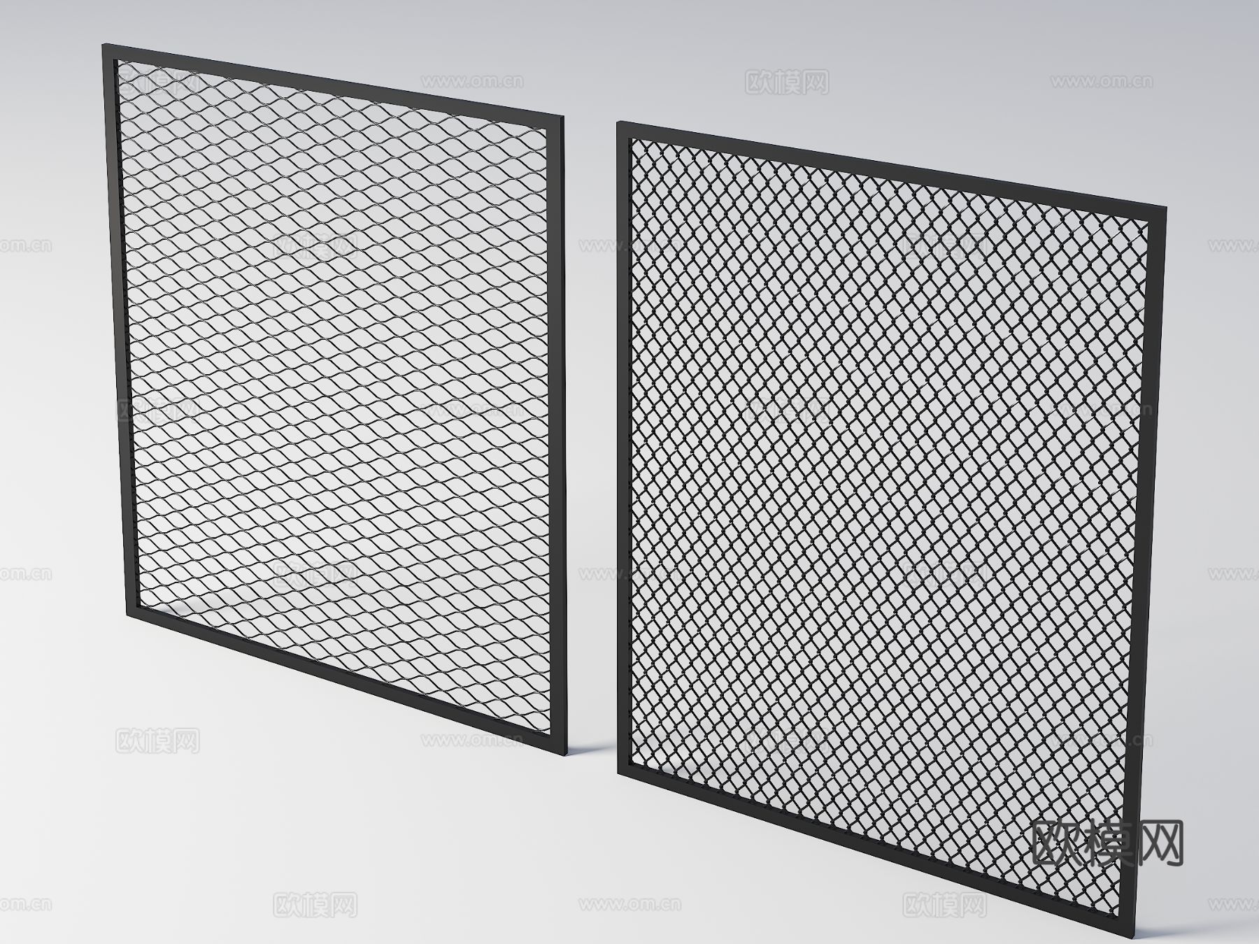 铁丝网护栏 栏杆 围栏3d模型