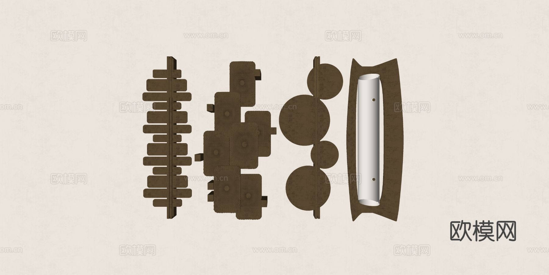轻奢风壁灯su模型下载（渲染图1）