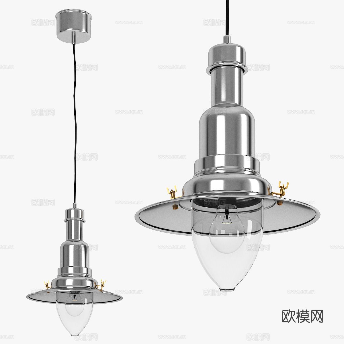 Ikea 工业风吊灯 玻璃吊灯3d模型