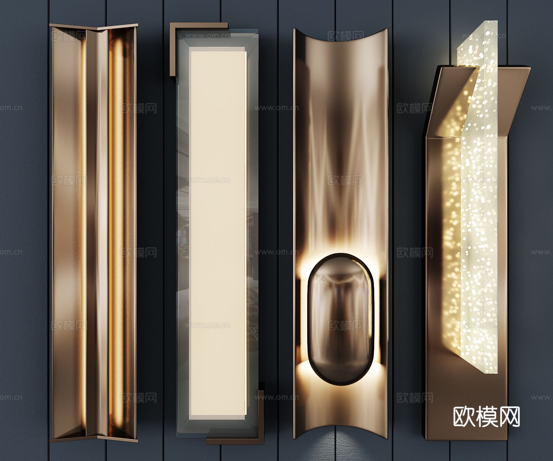 轻奢风壁灯su模型下载（渲染图2）