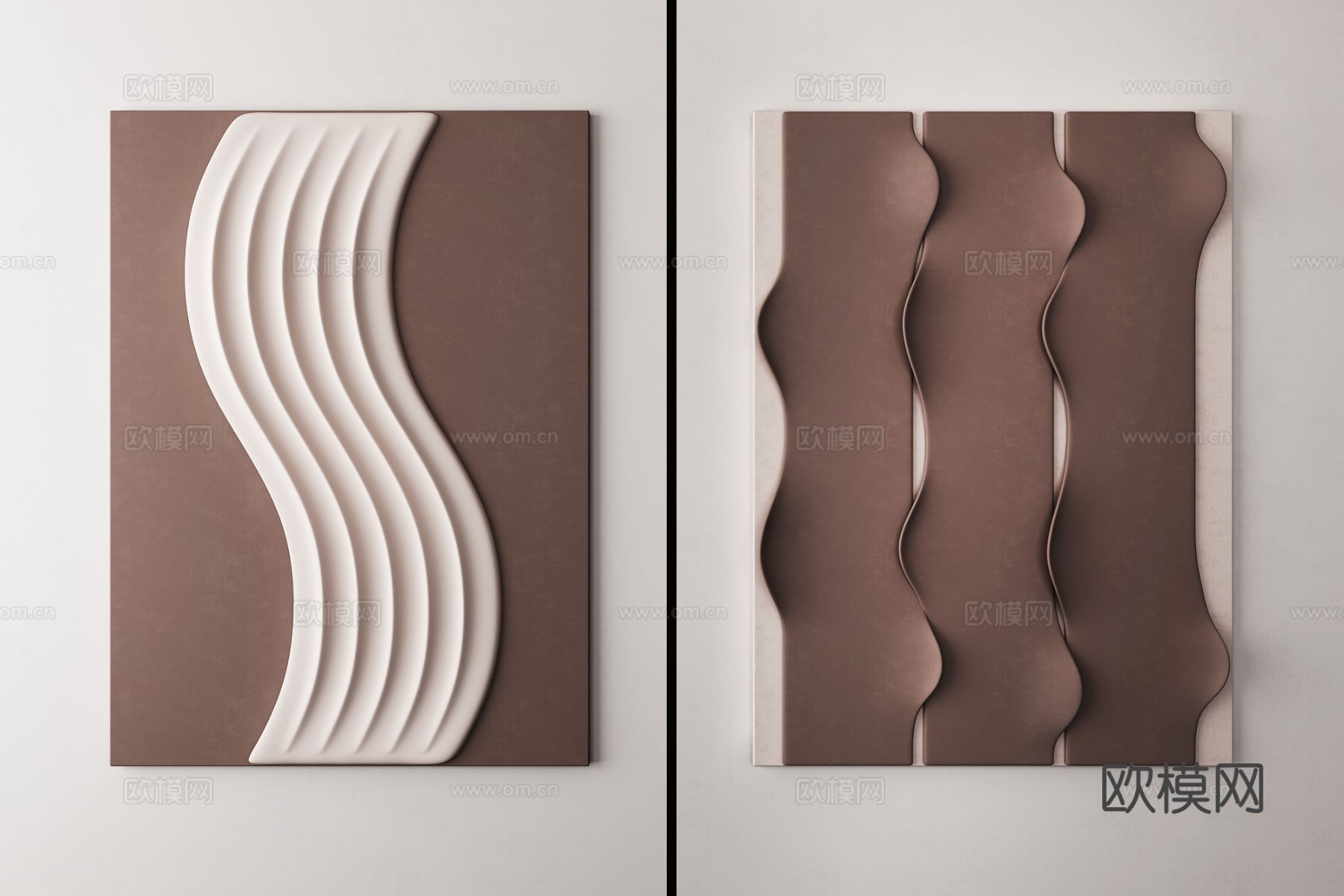 现代墙饰 挂饰su模型下载（渲染图2）